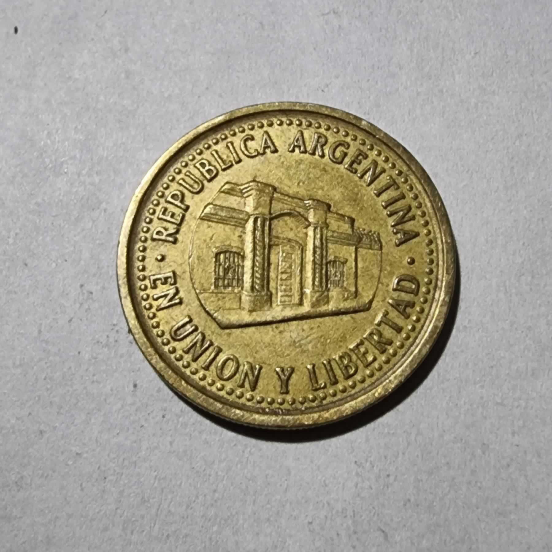Anverso de 50 centavos, 1993, Argentina