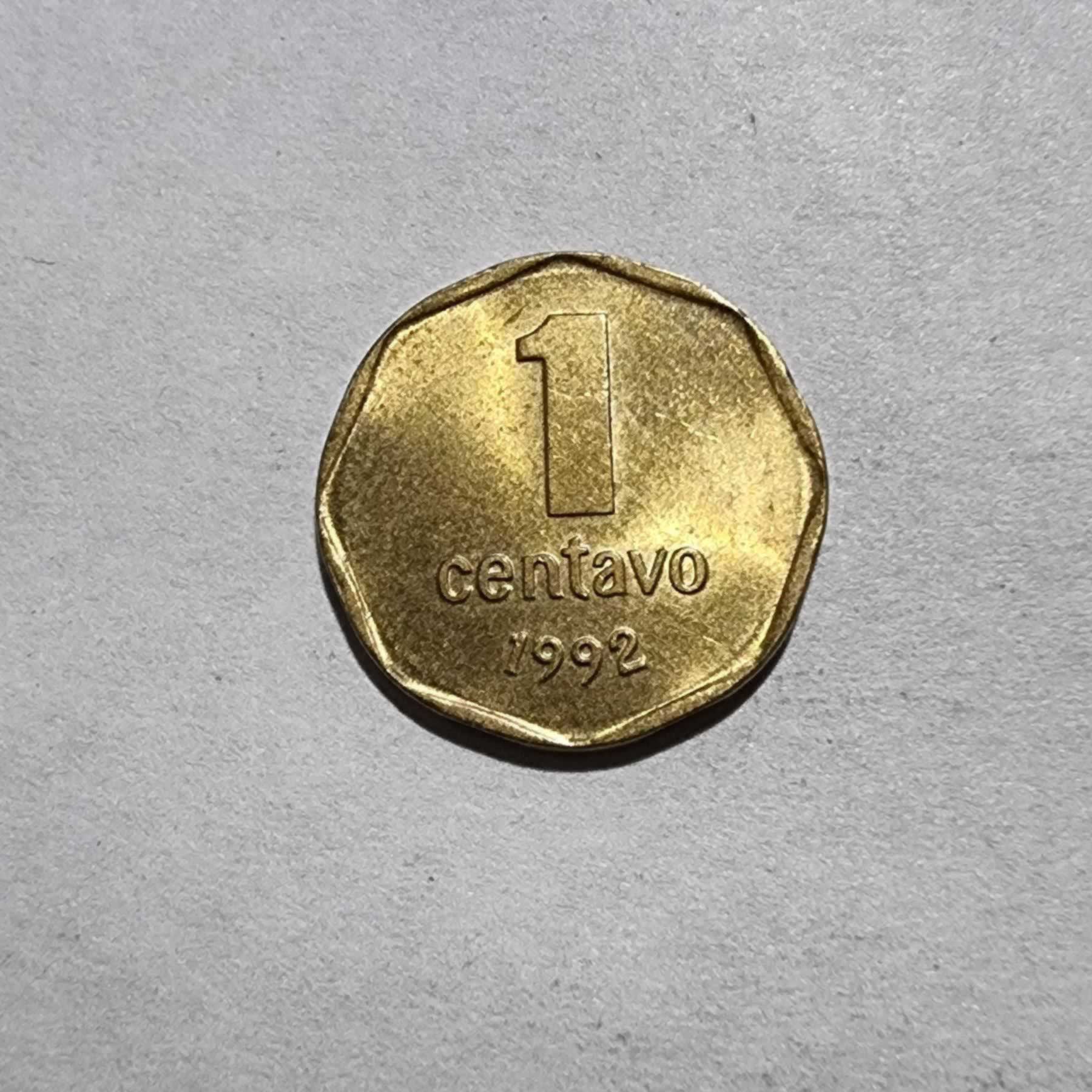 Reverso de 1 centavo, 1992