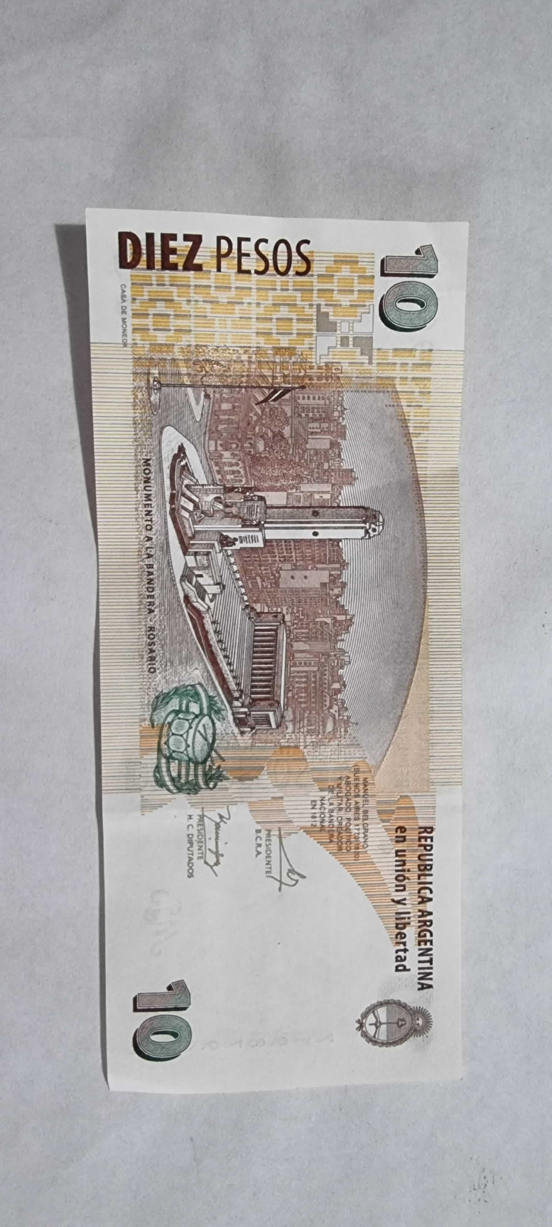 Reverso de 10 Pesos, 2011 / 2013