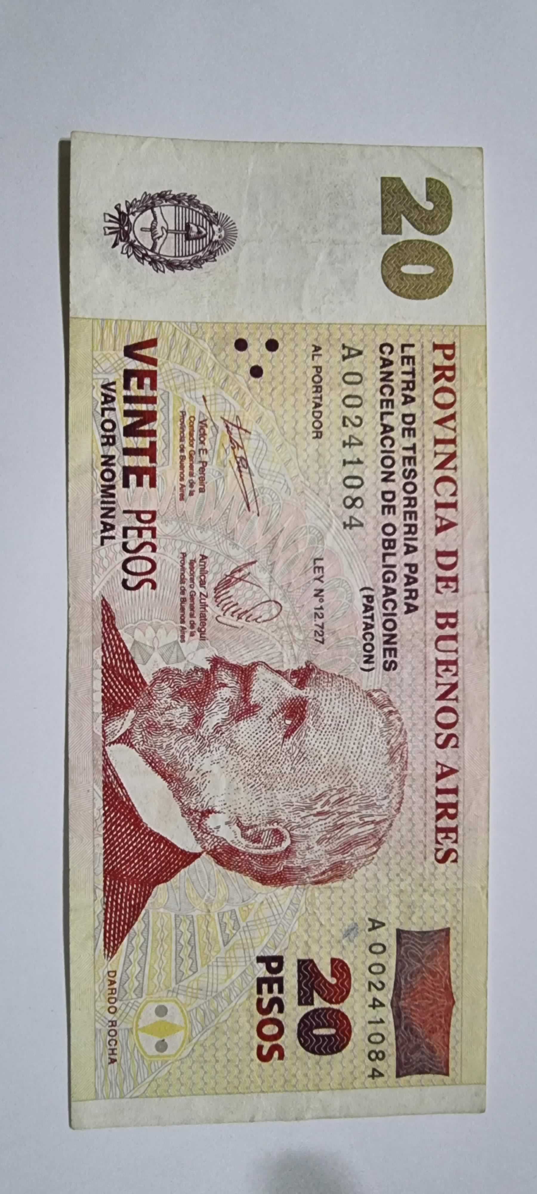 Anverso de 20 pesos, 2001-2002