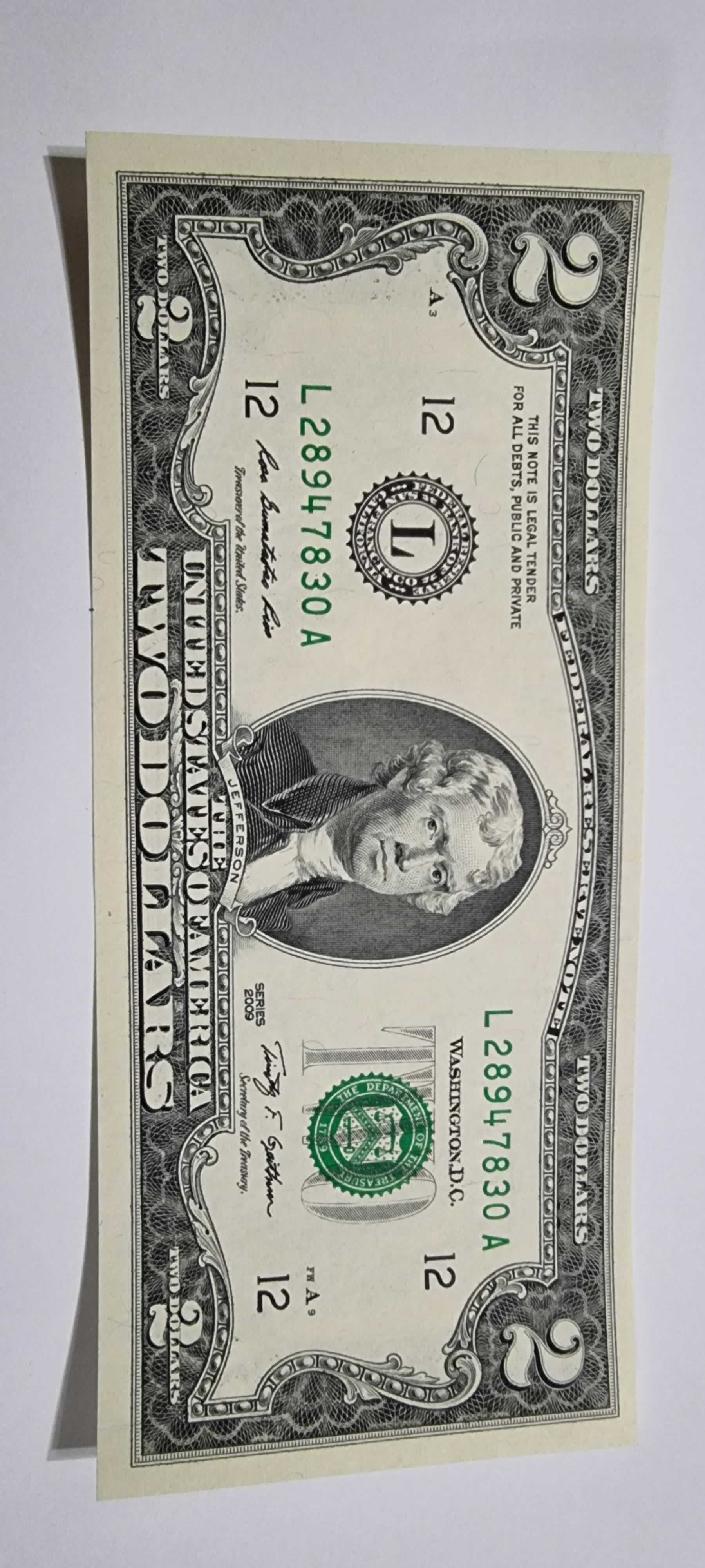 Anverso de 2 dollars, 2009
