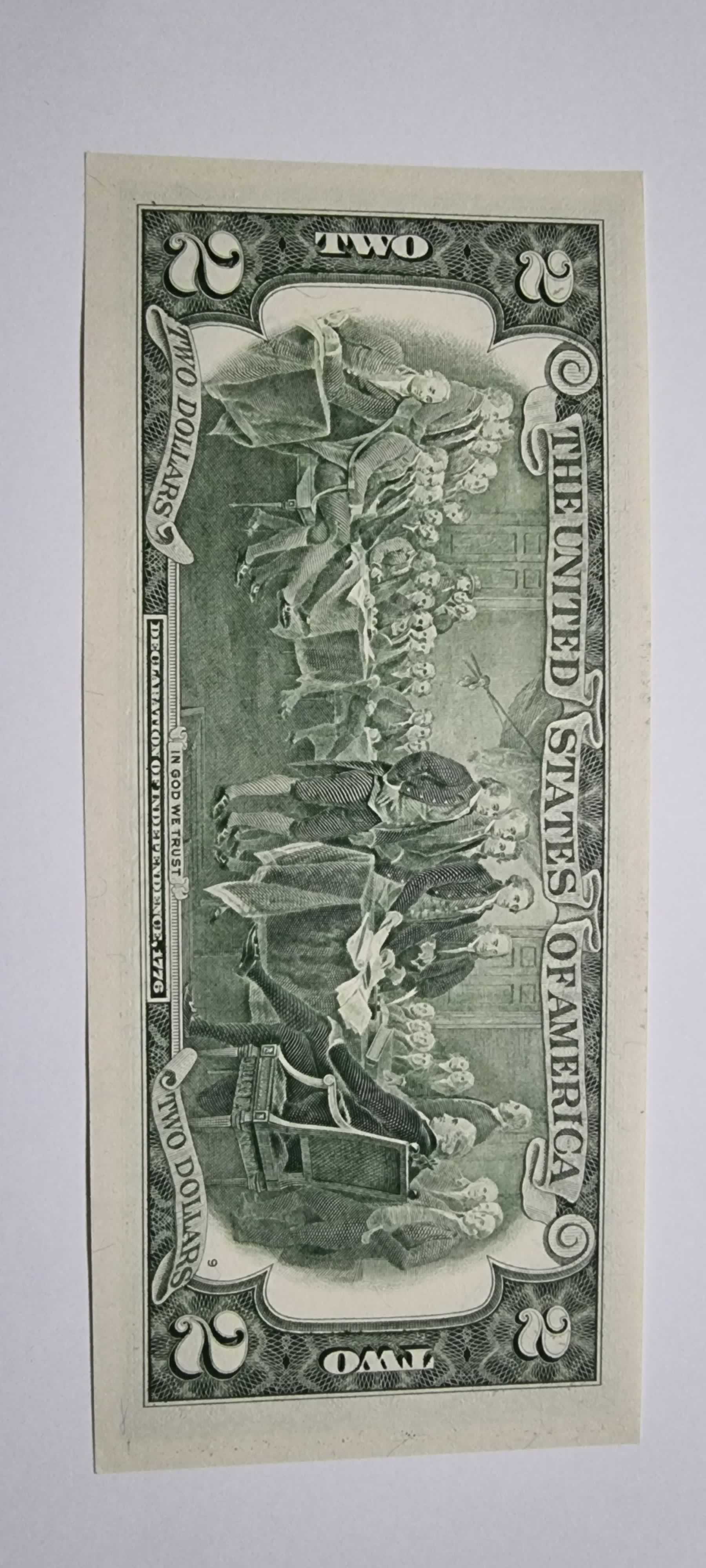 Reverso de 2 dollars, 2009