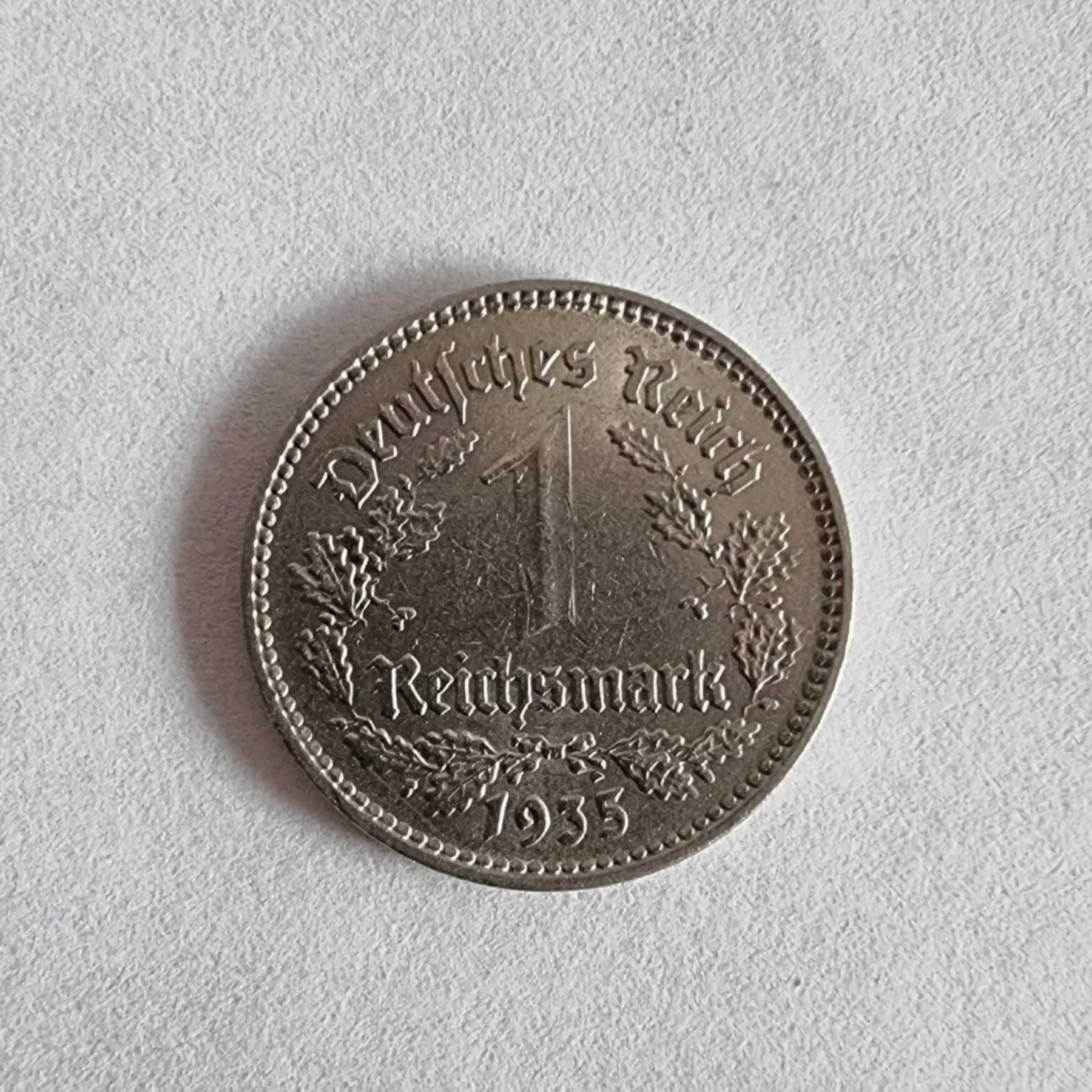Reverso de 1 Reichsmark, 1935 A