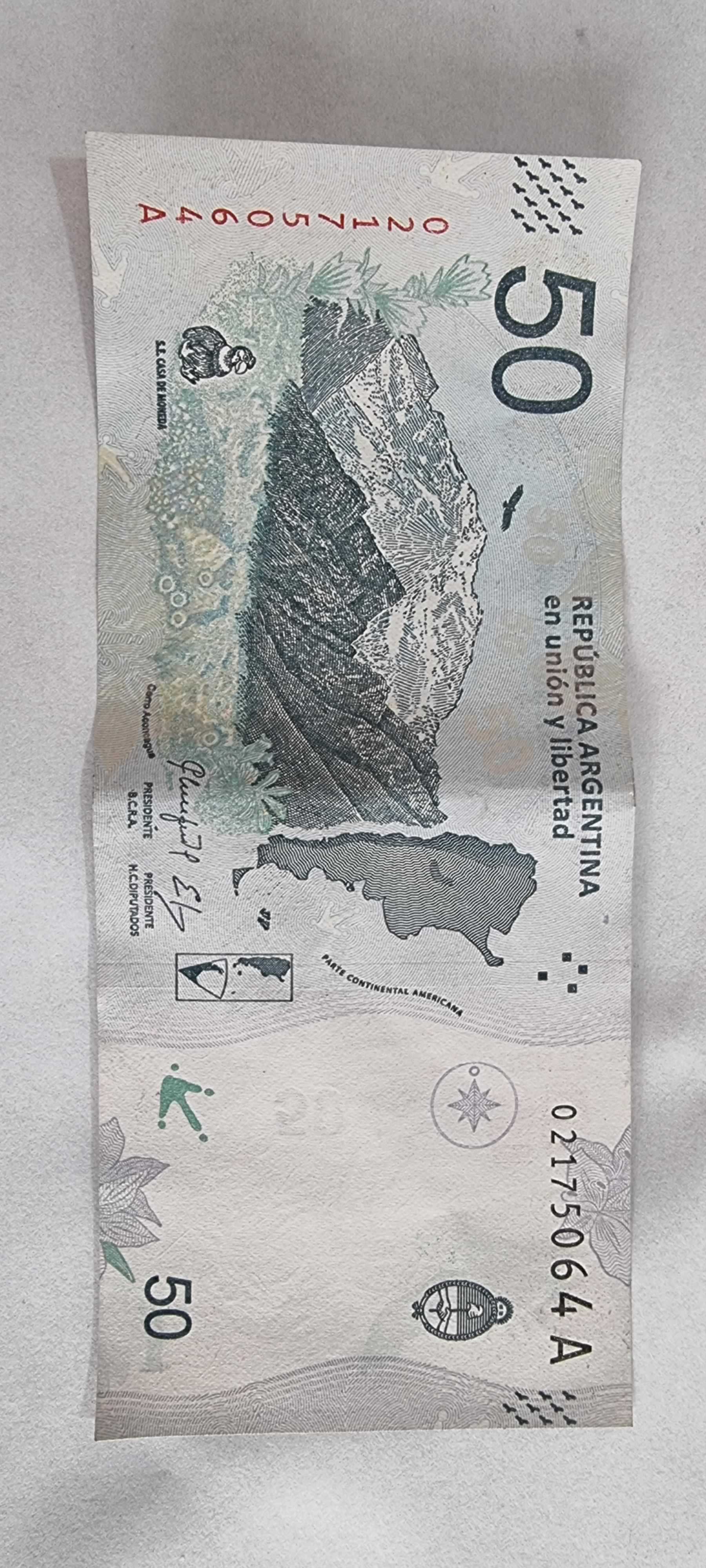 Reverso de 50 pesos, ND (2018)