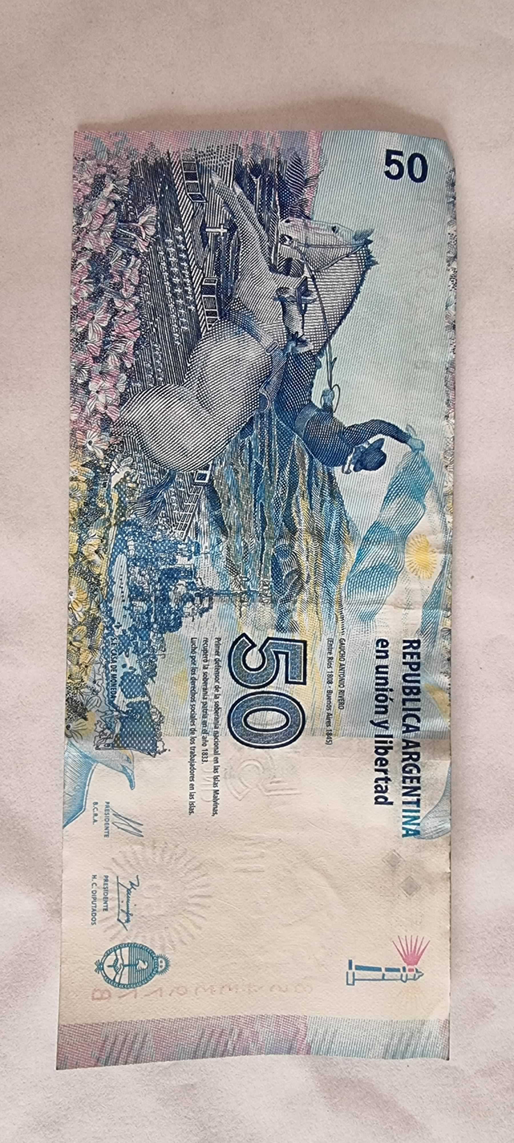 Reverso de 50 pesos, ND (2015)