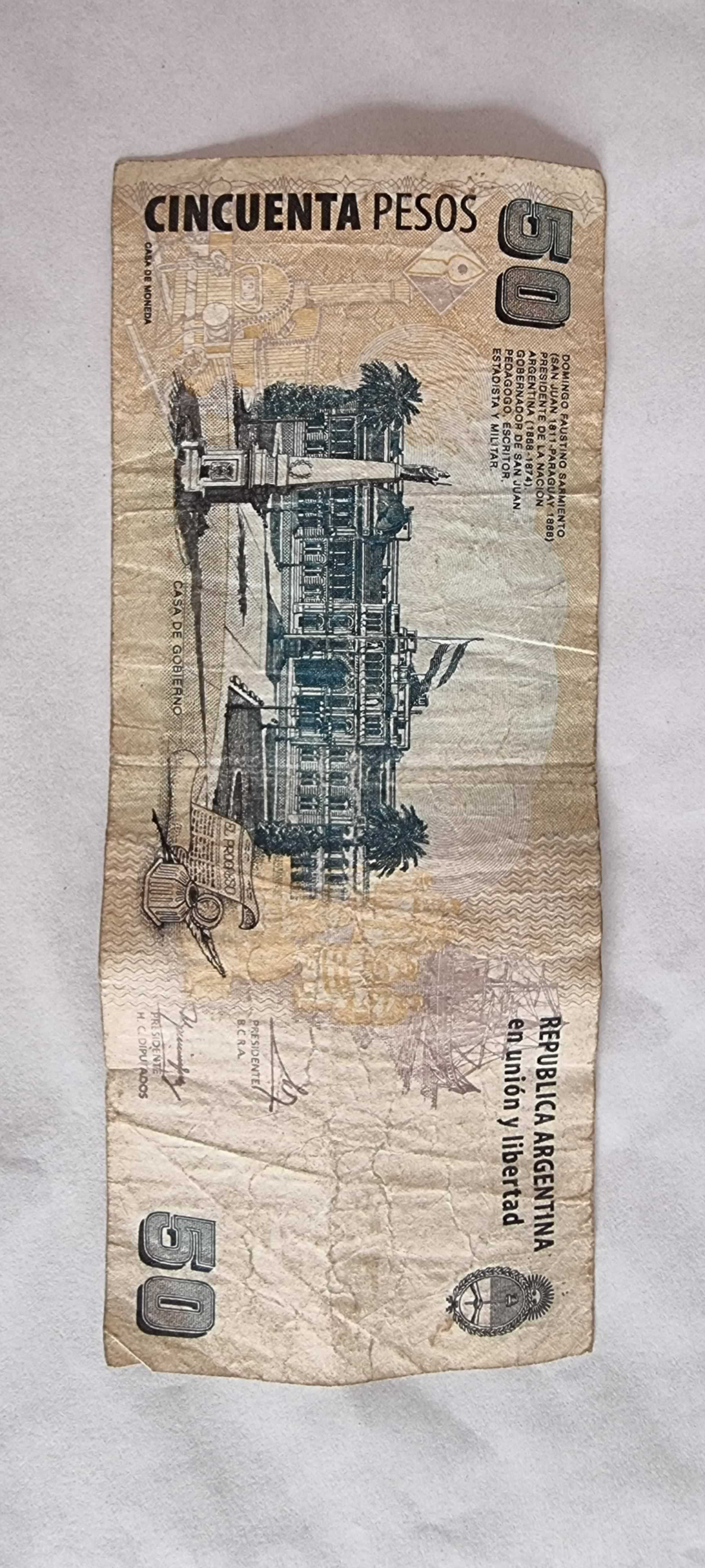 Reverso de 50 pesos, ND (2003-2013)