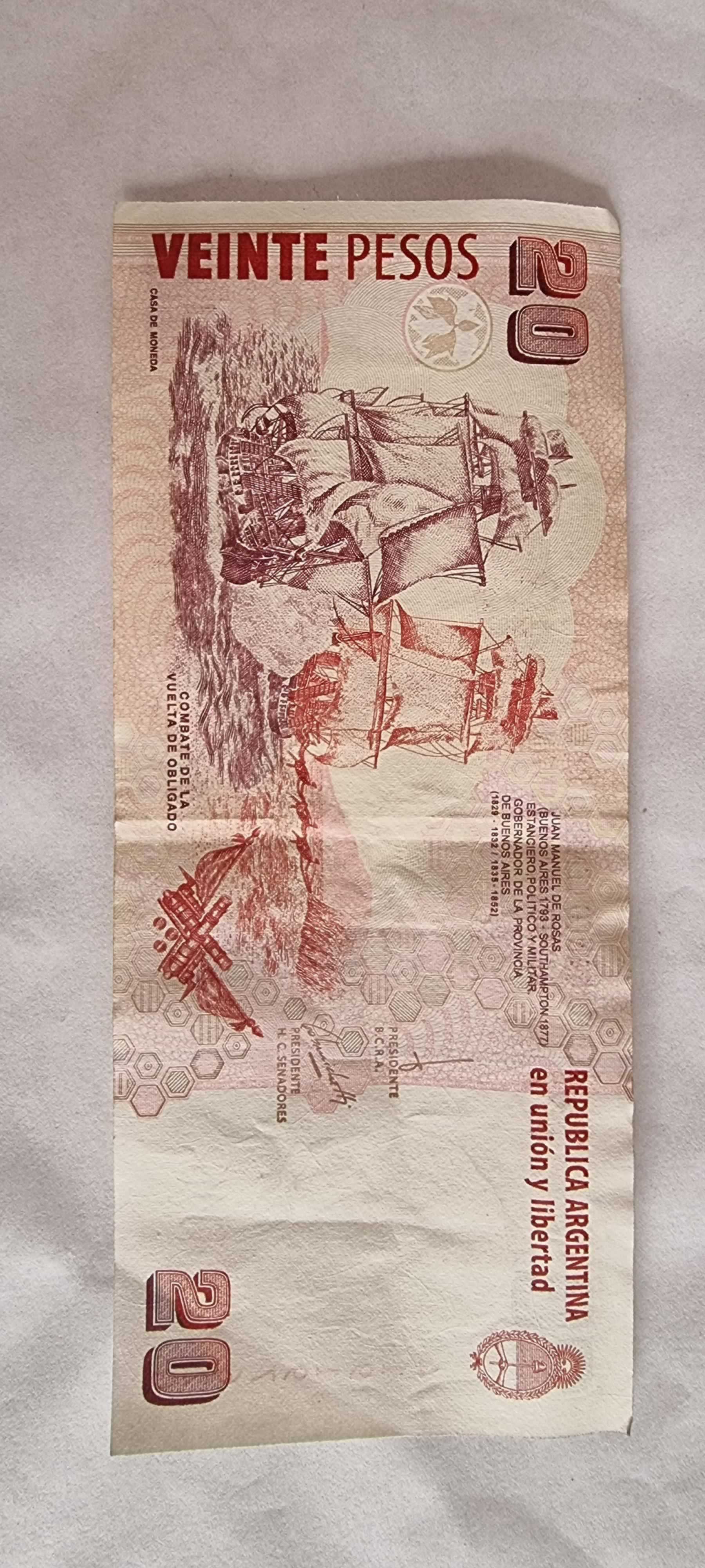 Reverso de 20 pesos, ND (2003)