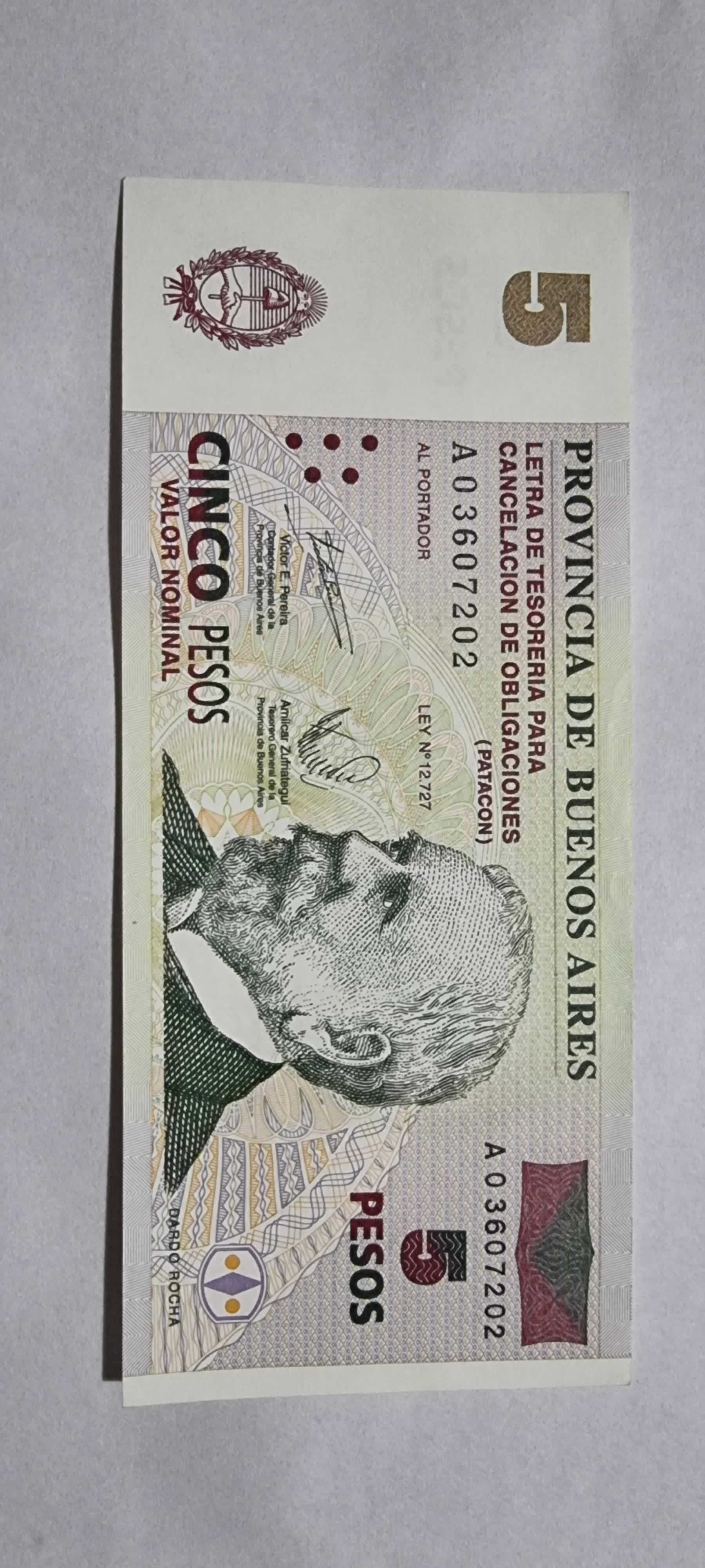 Anverso de 5 pesos, 2002