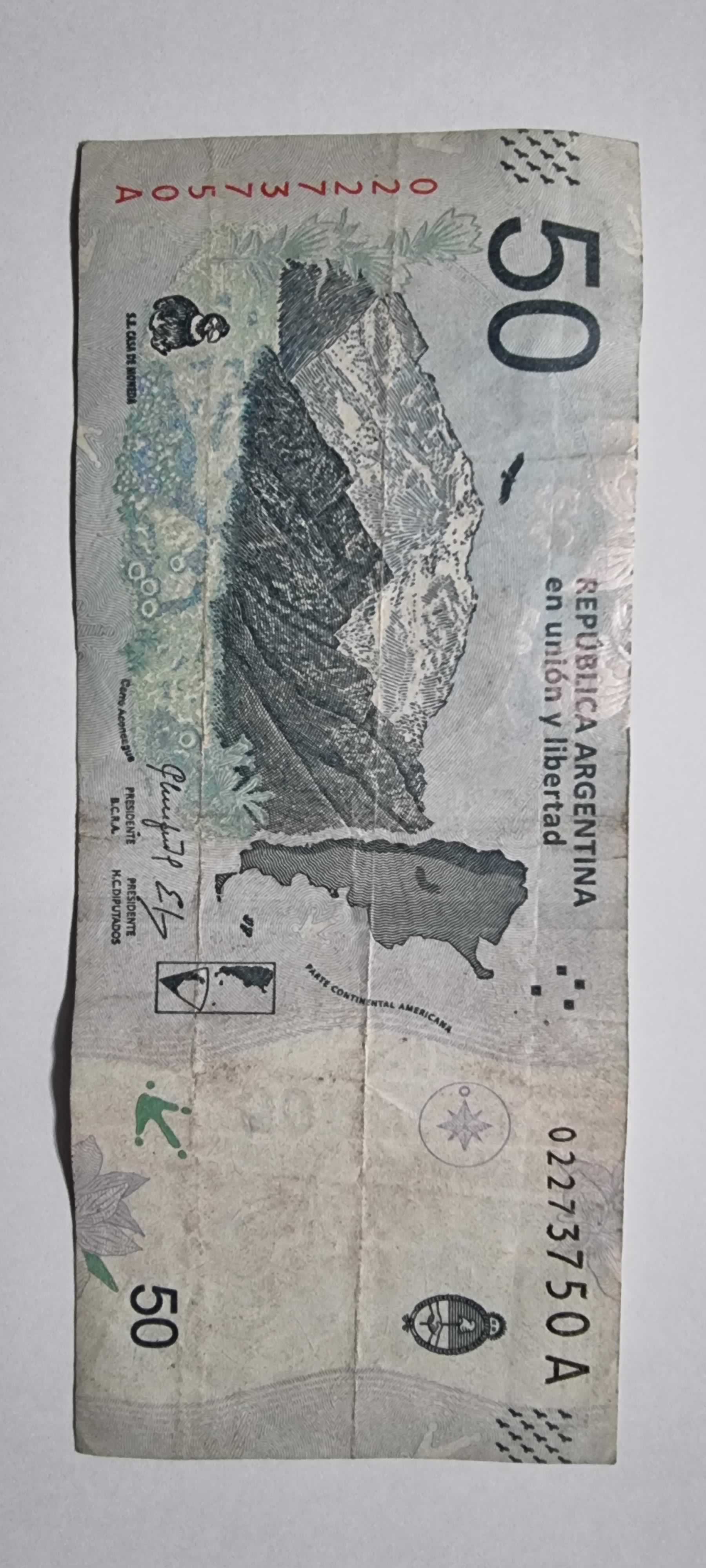 Reverso de 50 pesos, ND (2018)