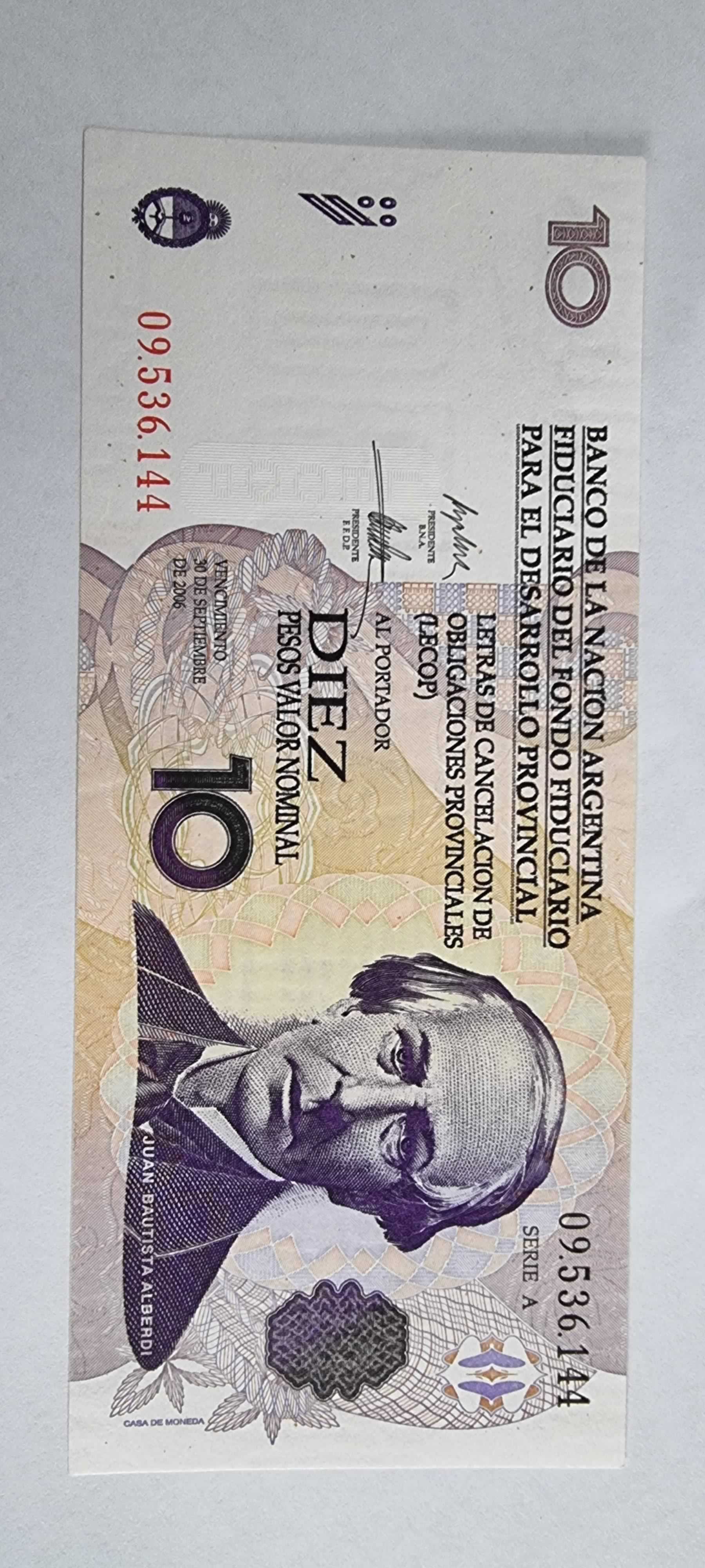 Anverso de 10 Pesos, 2001-2006