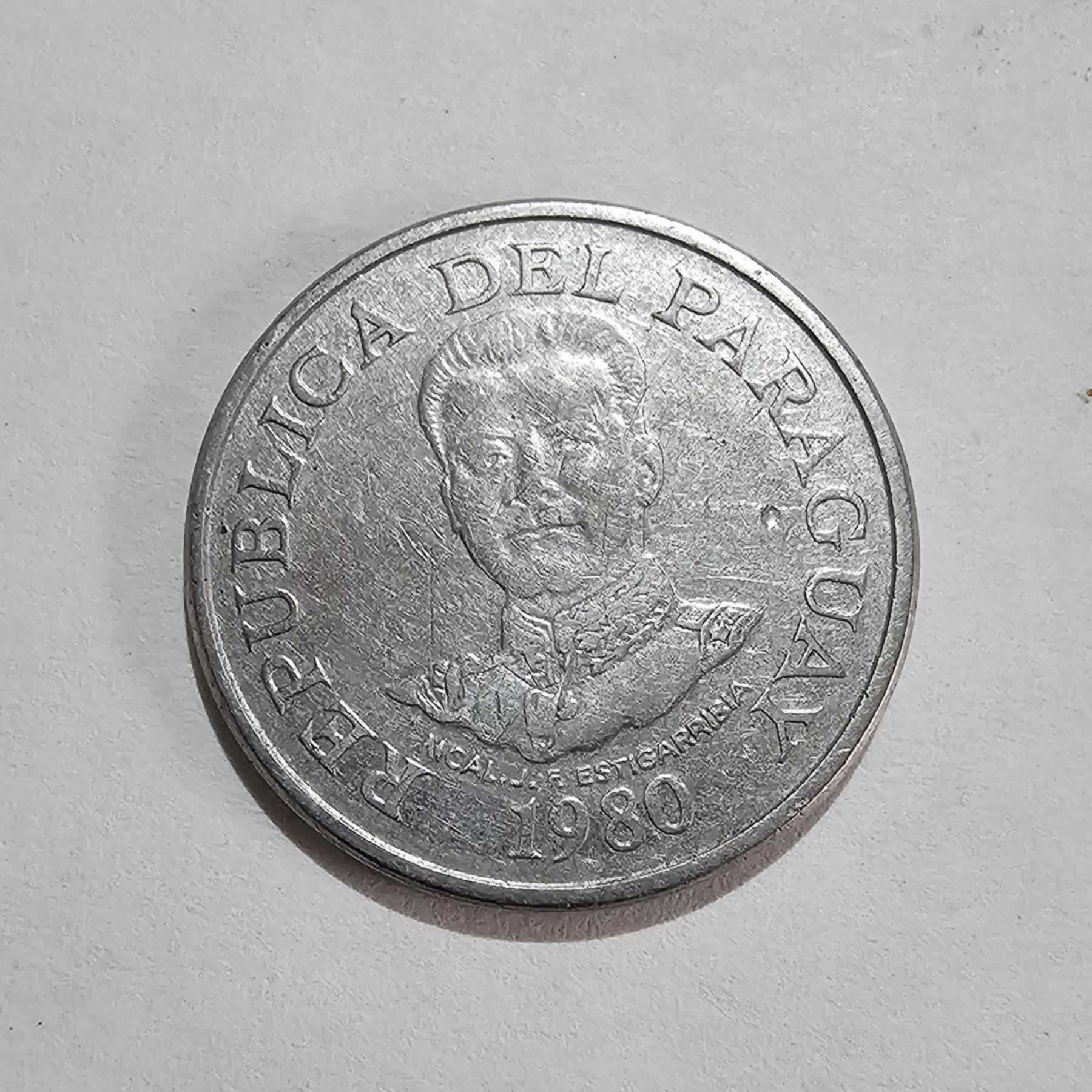 Anverso de 50 Guaranies, 1980