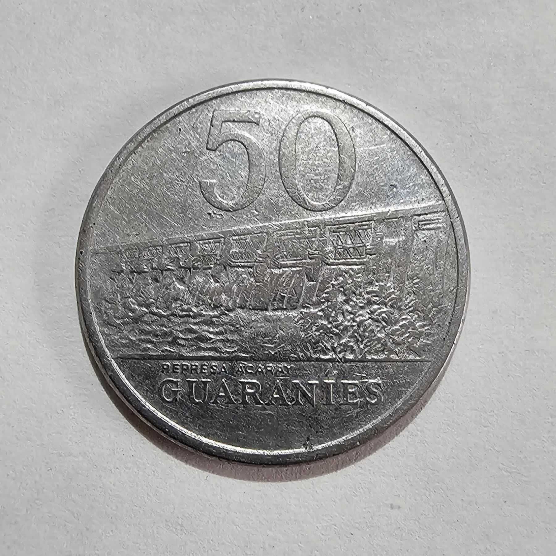 Reverso de 50 Guaranies, 1980