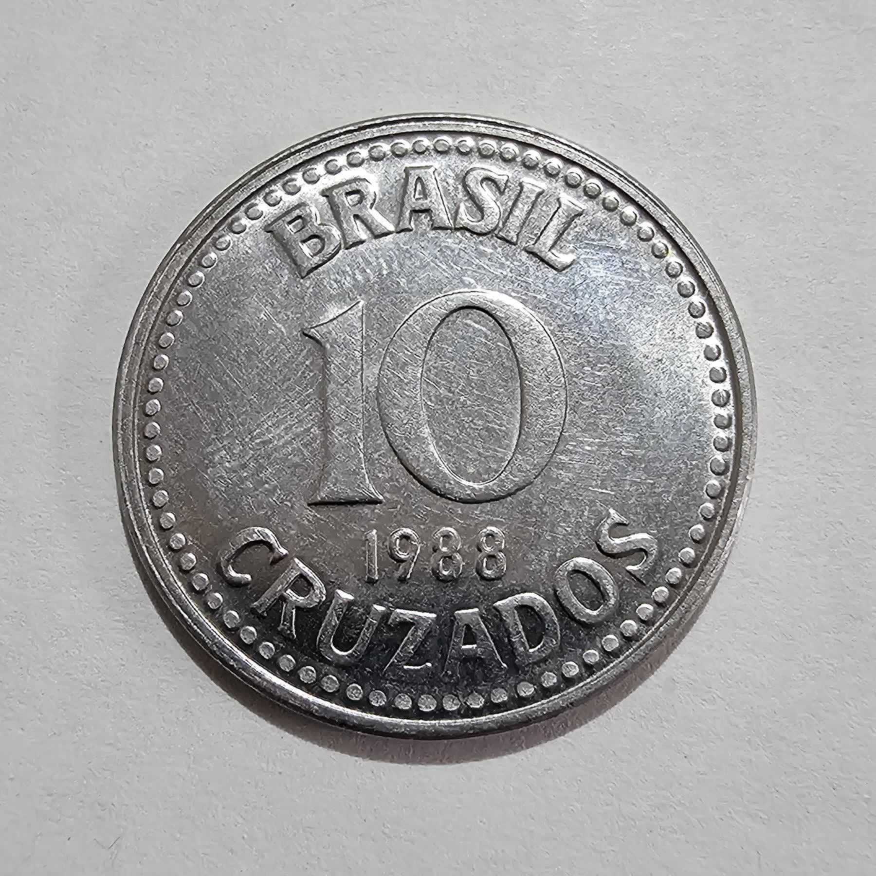 Reverso de 10 Cruzados, 1988