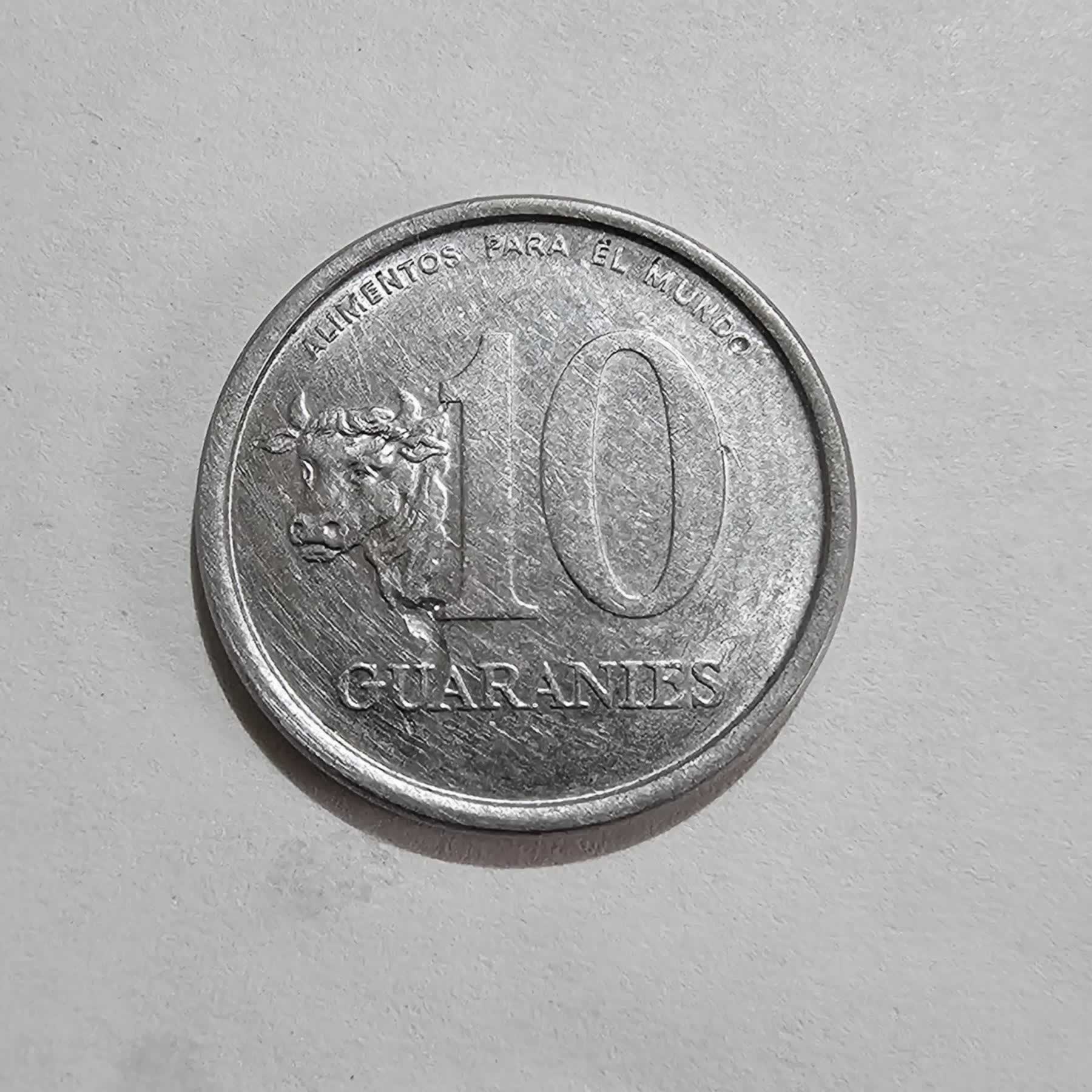 Reverso de 10 Guaranies, 1978