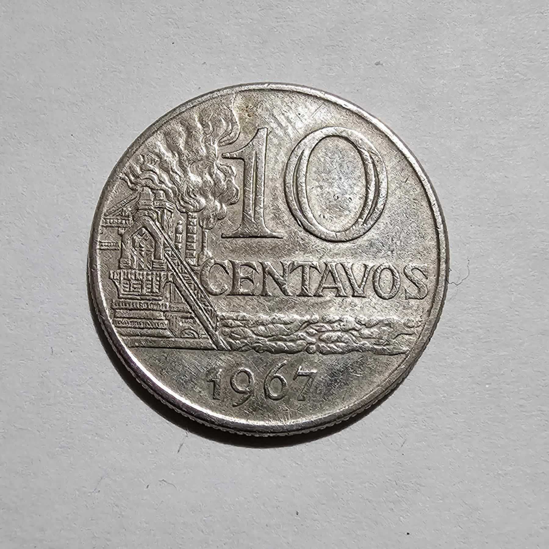 Reverso de 10 Centavos, 1967