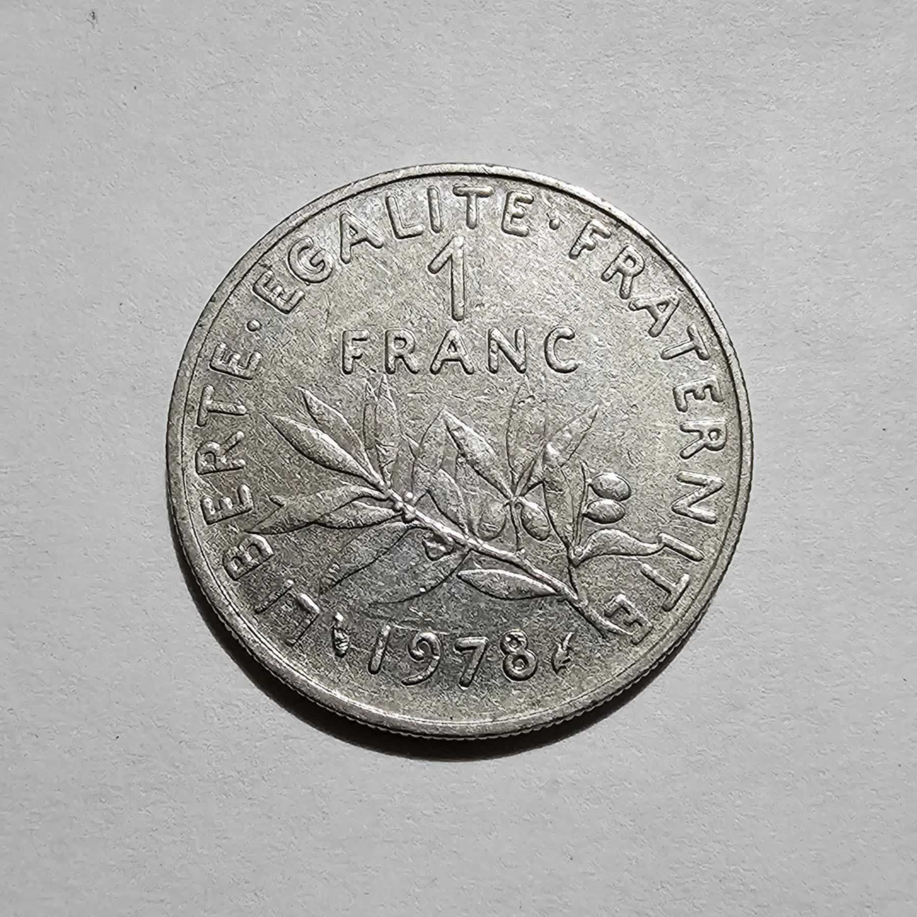 Reverso de 1 Franco, 1978