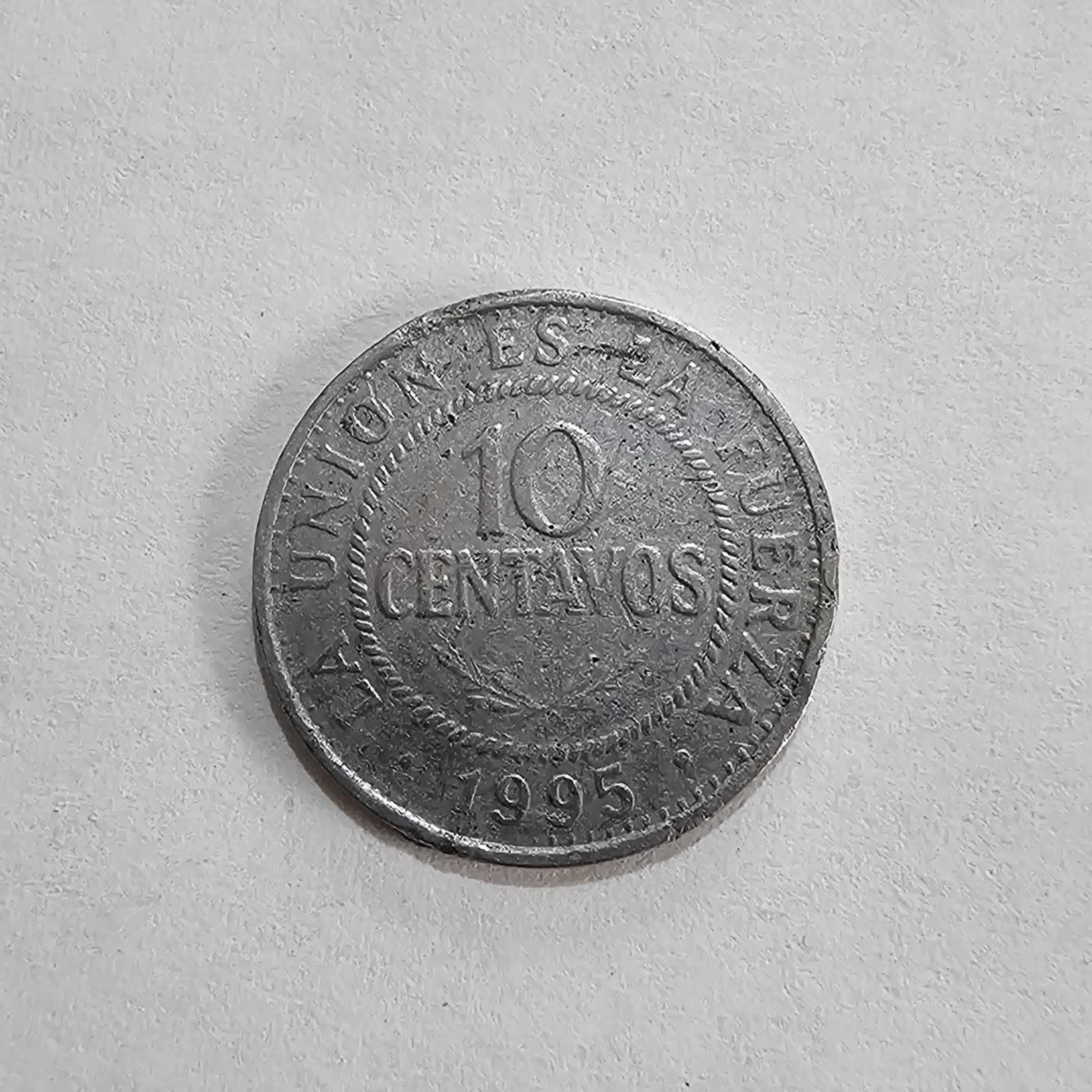 Reverso de 10 Centavos, 1995