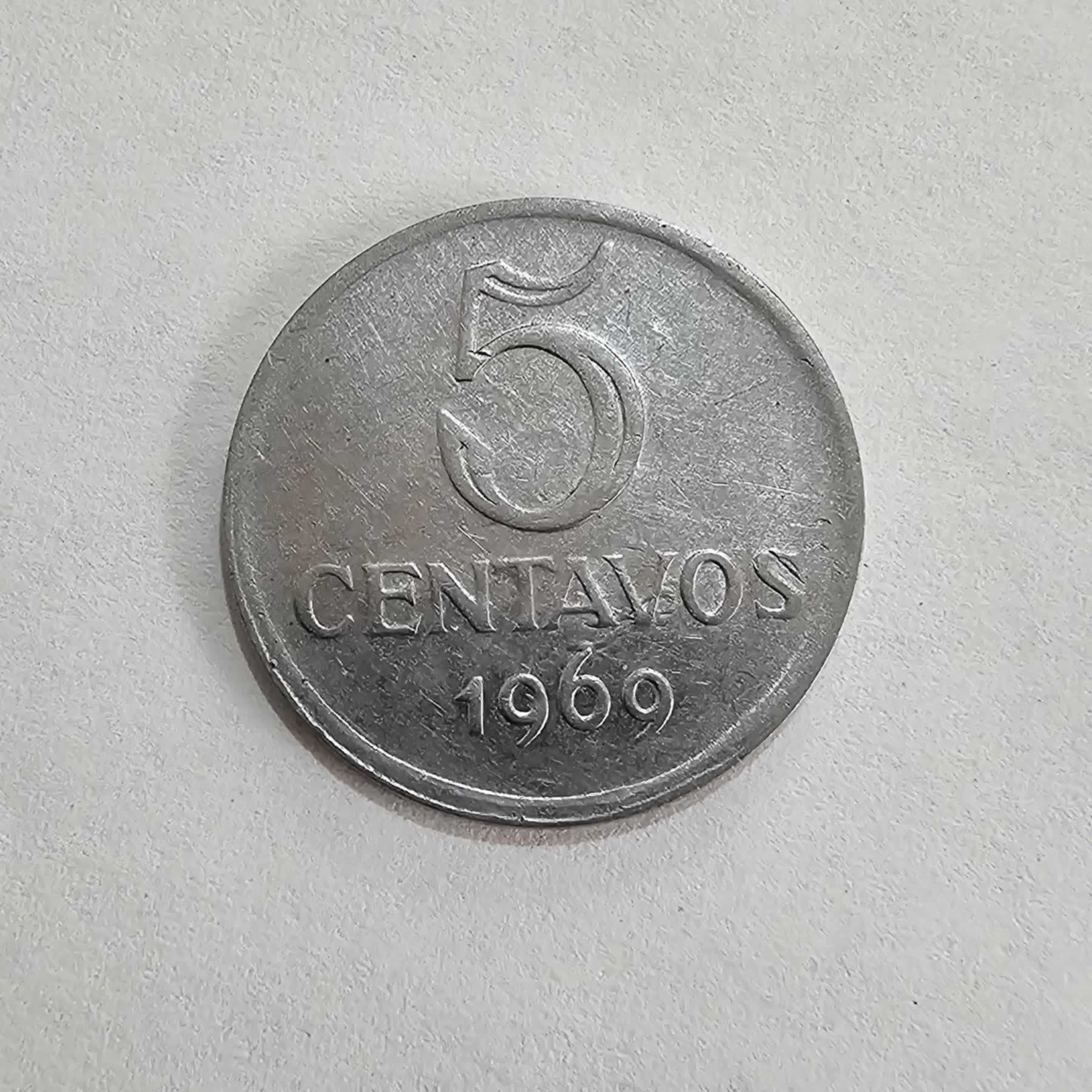 Reverso de 5 Centavos, 1969