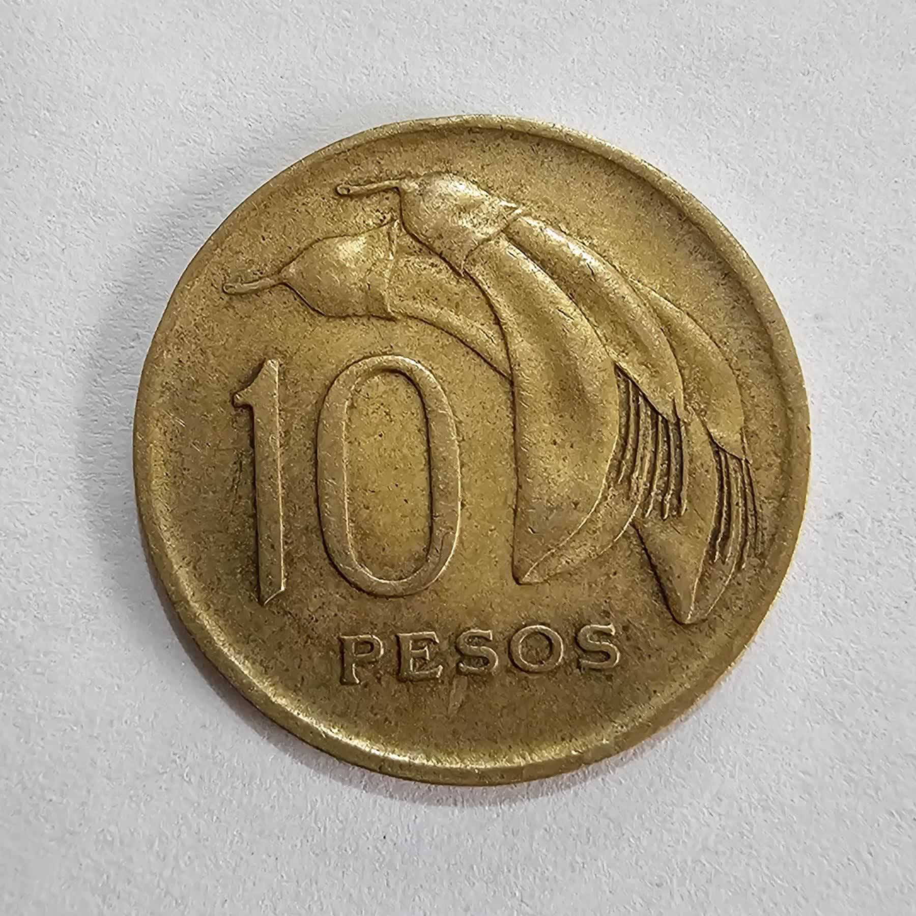 Reverso de 10 Pesos, 1968 So