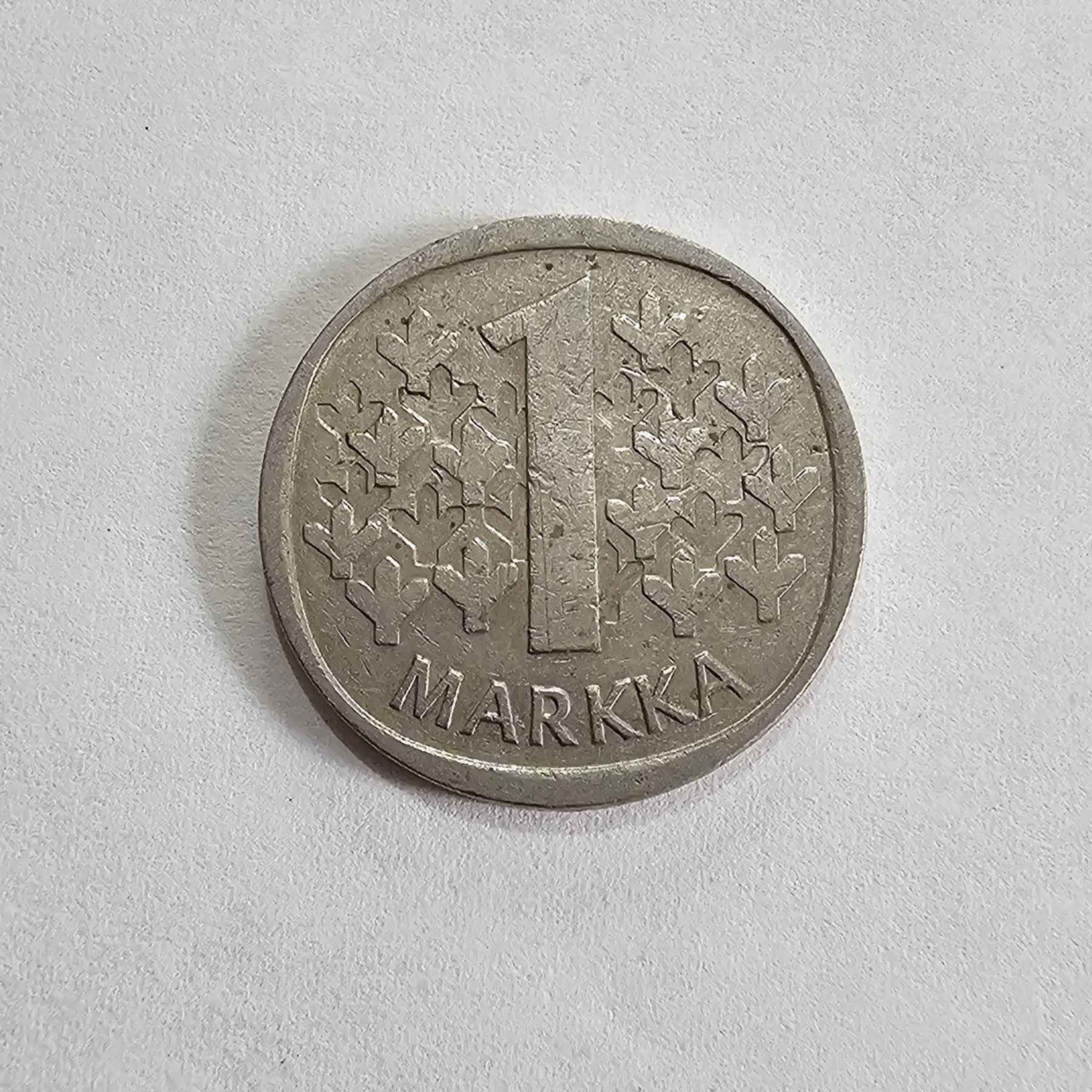 Reverso de 1 Markka, 1972 S