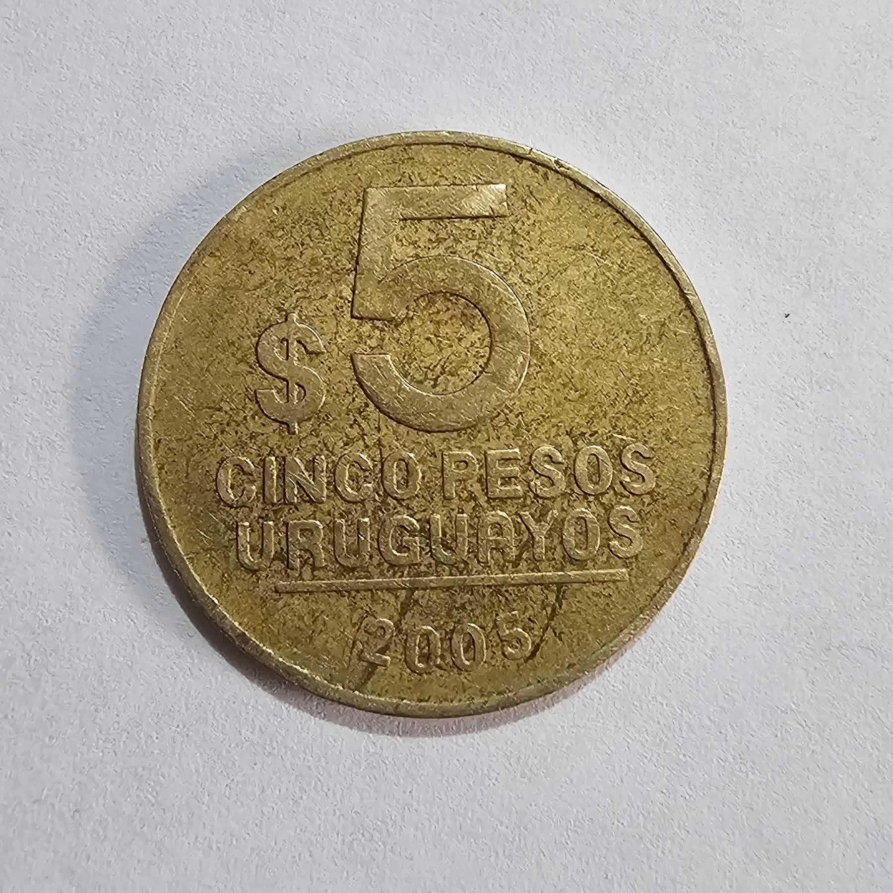 Reverso de 5 Pesos, 2005 So