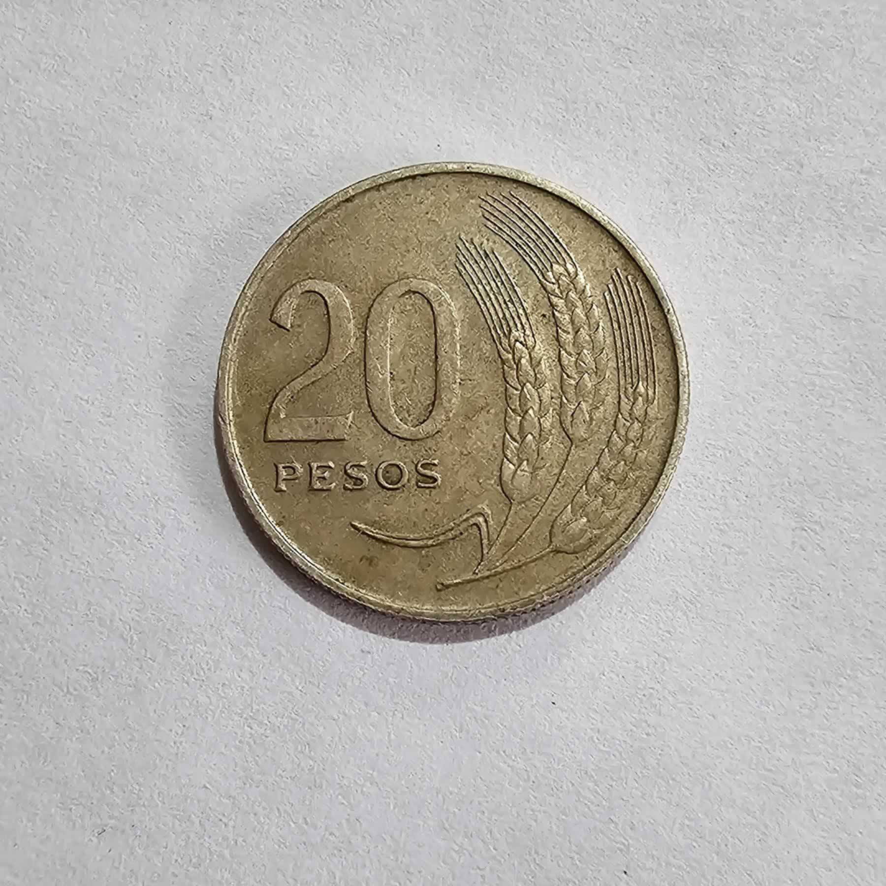 Reverso de 20 Pesos, 1970