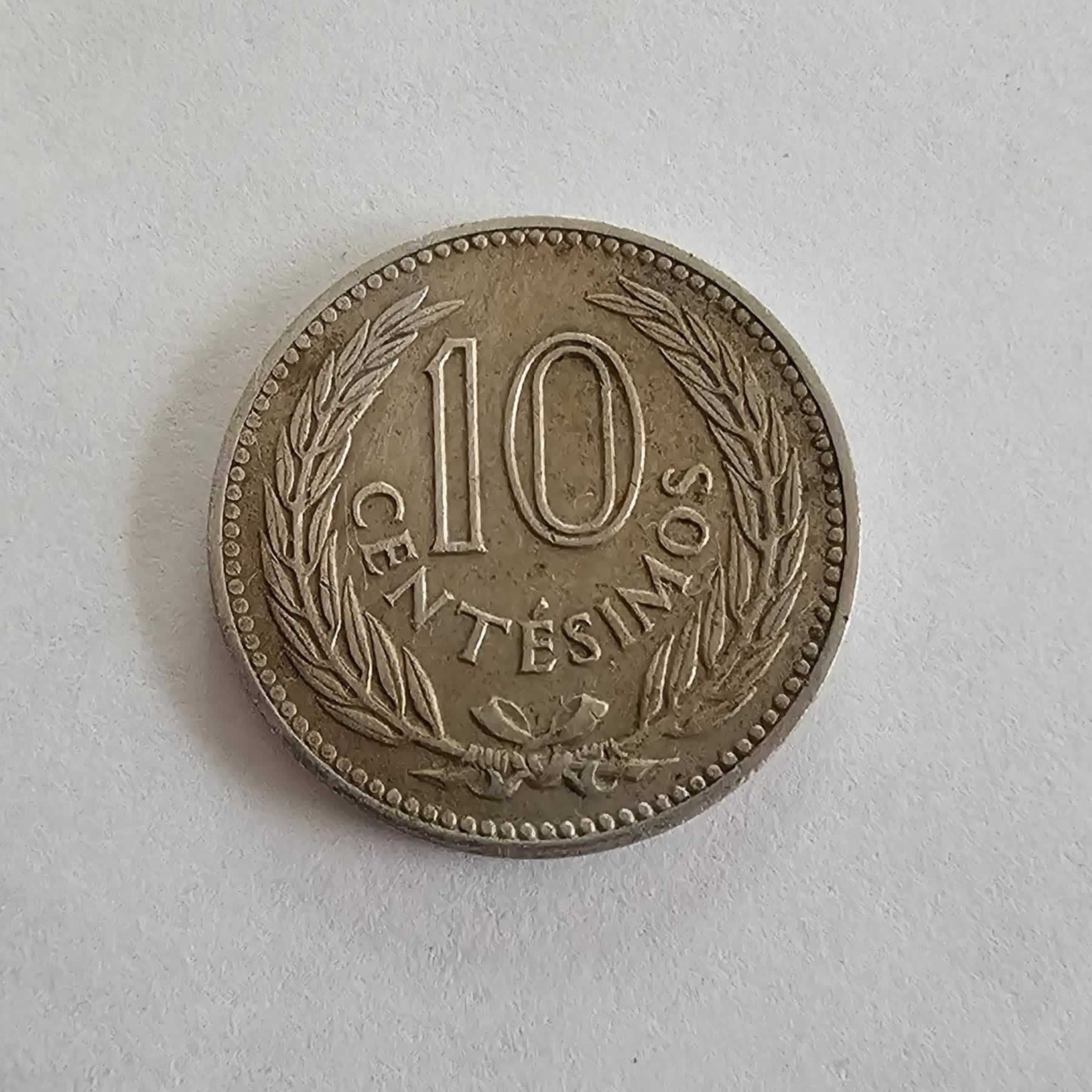 Reverso de 10 Centesimos, 1953