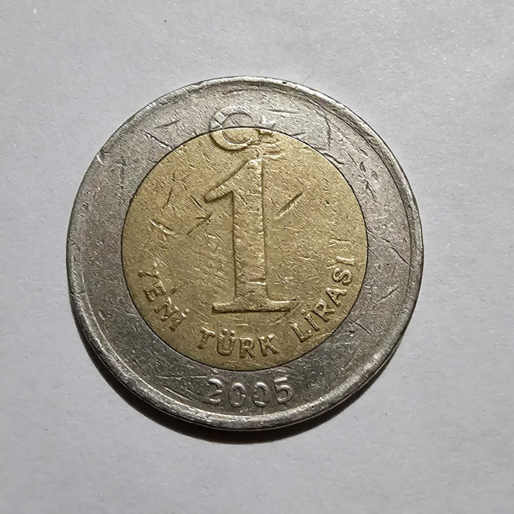 Reverso de 1 Nueva Lira, 2005