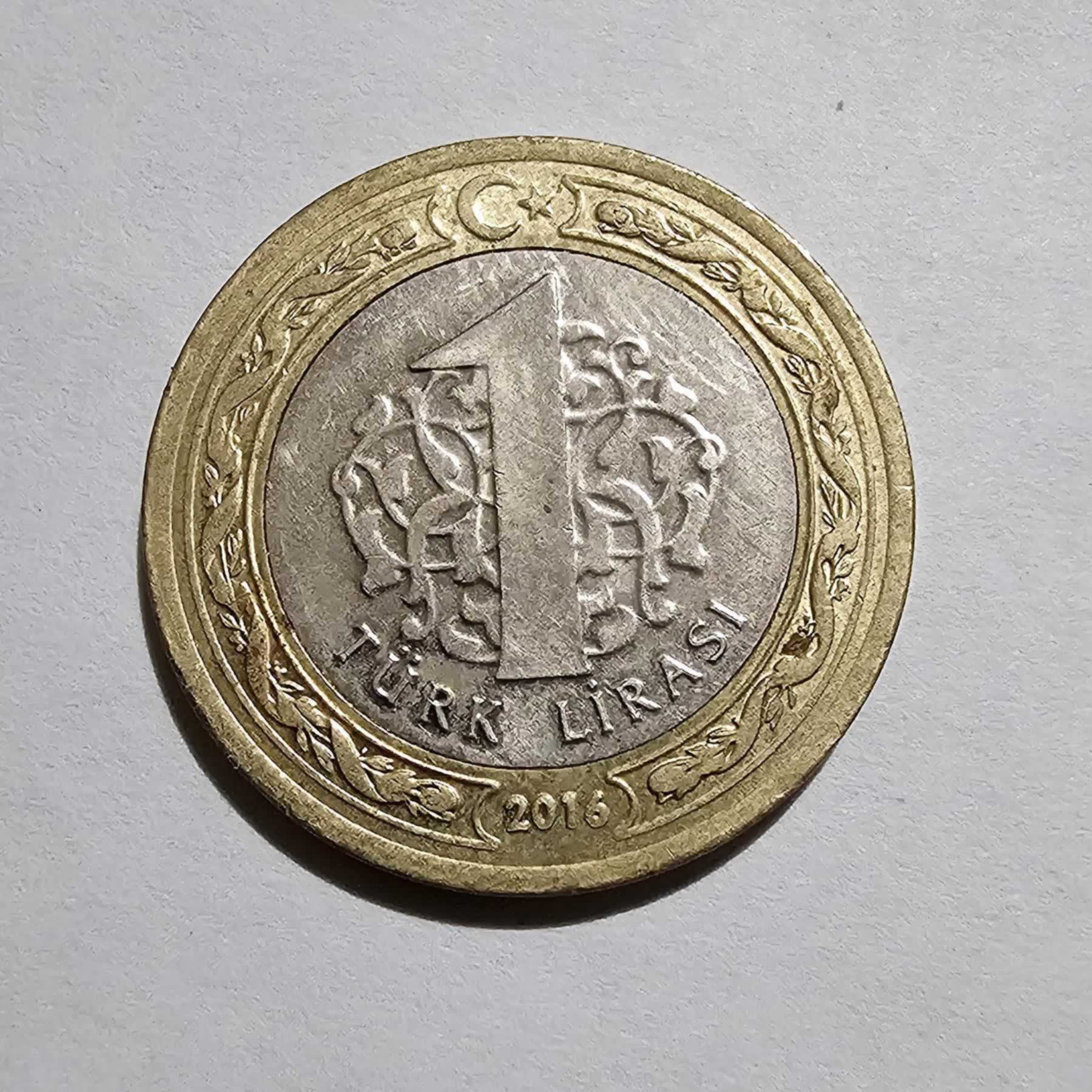 Reverso de 1 Lira, 2016