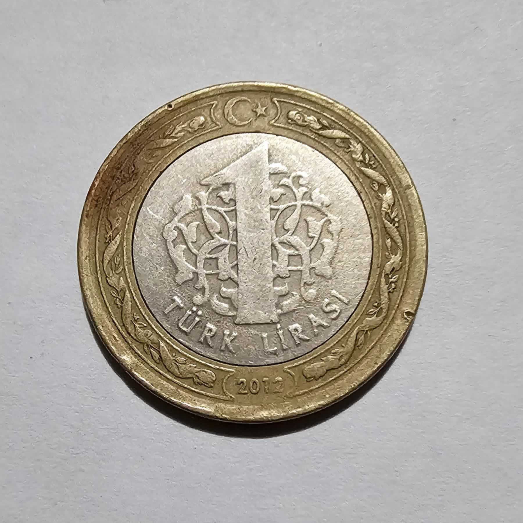 Reverso de 1 Lira, 2012