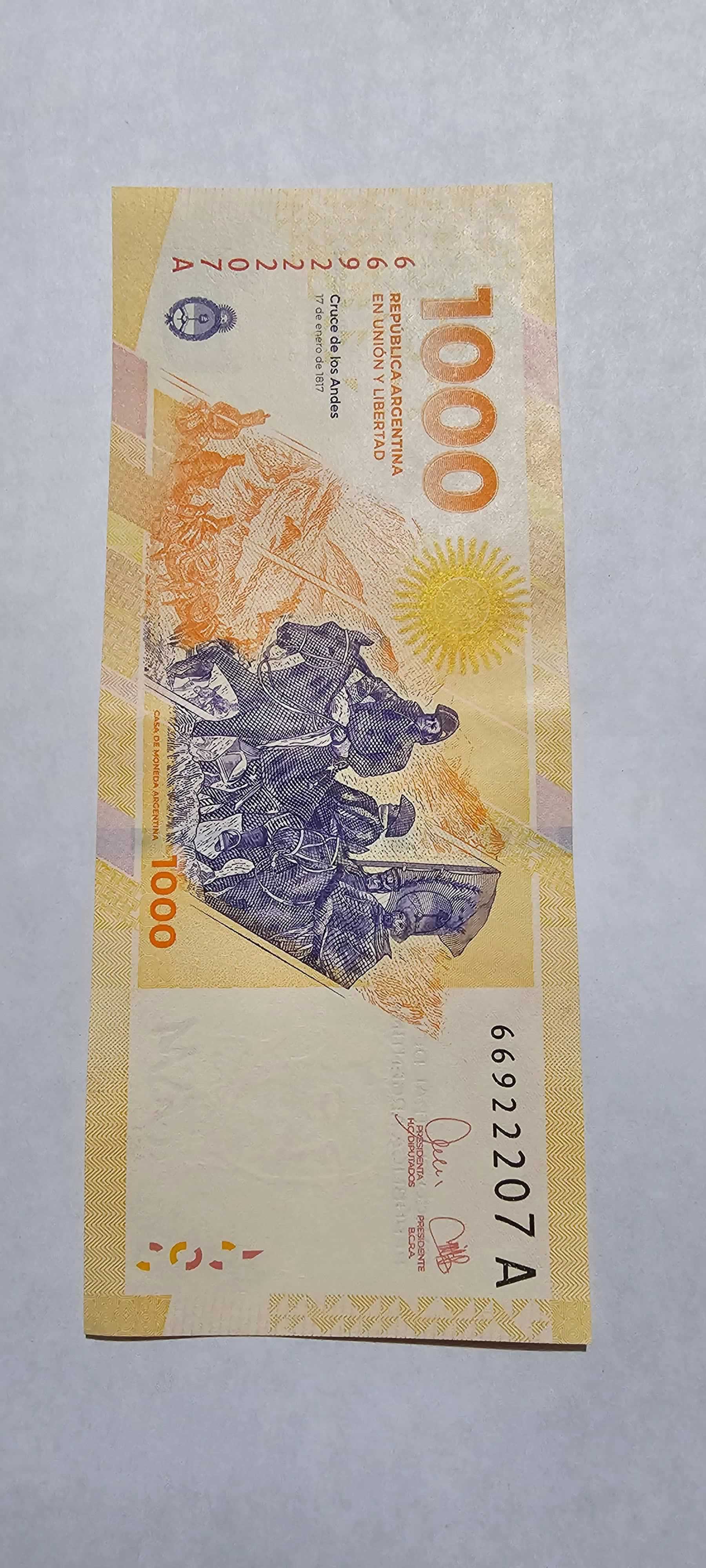 Reverso de 1000 Pesos, 2023