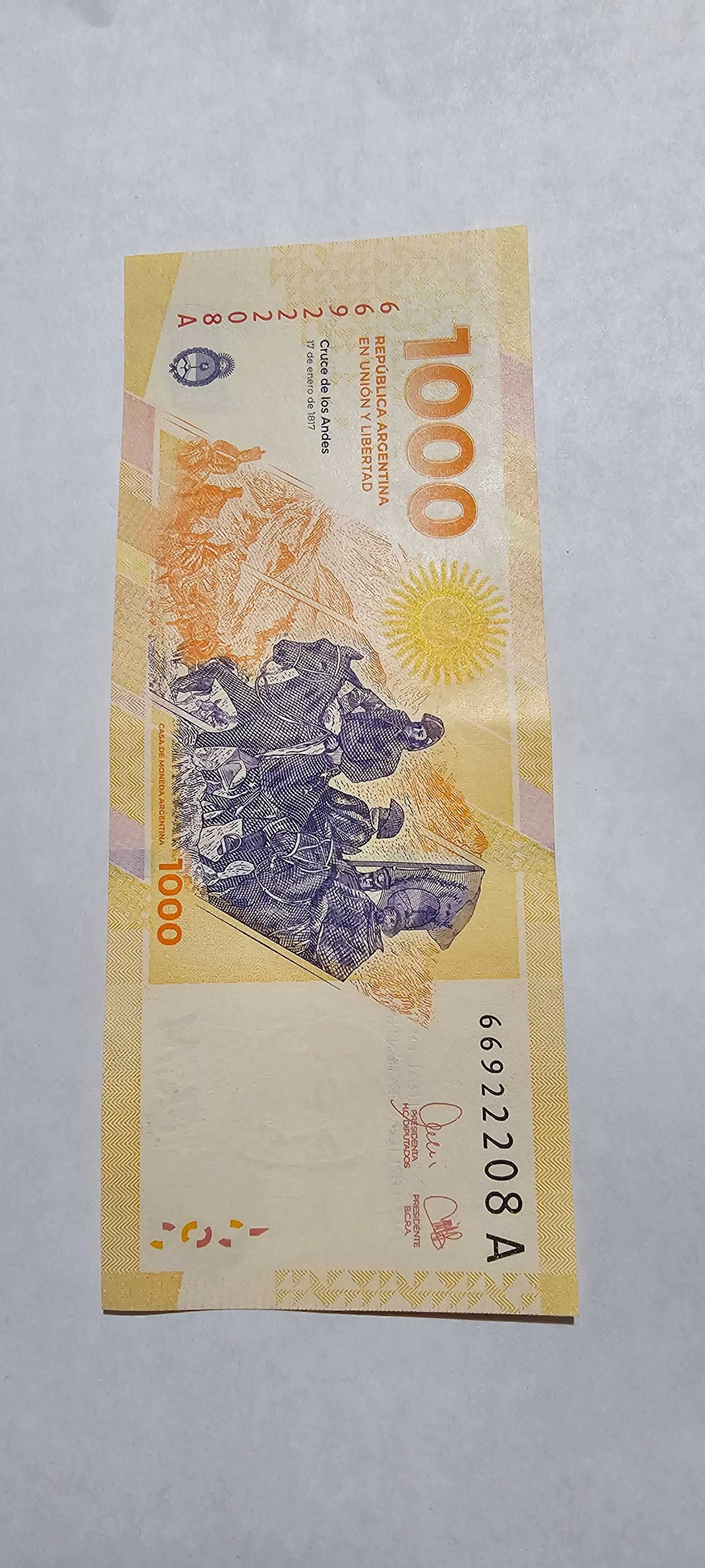 Reverso de 1000 Pesos, 2023