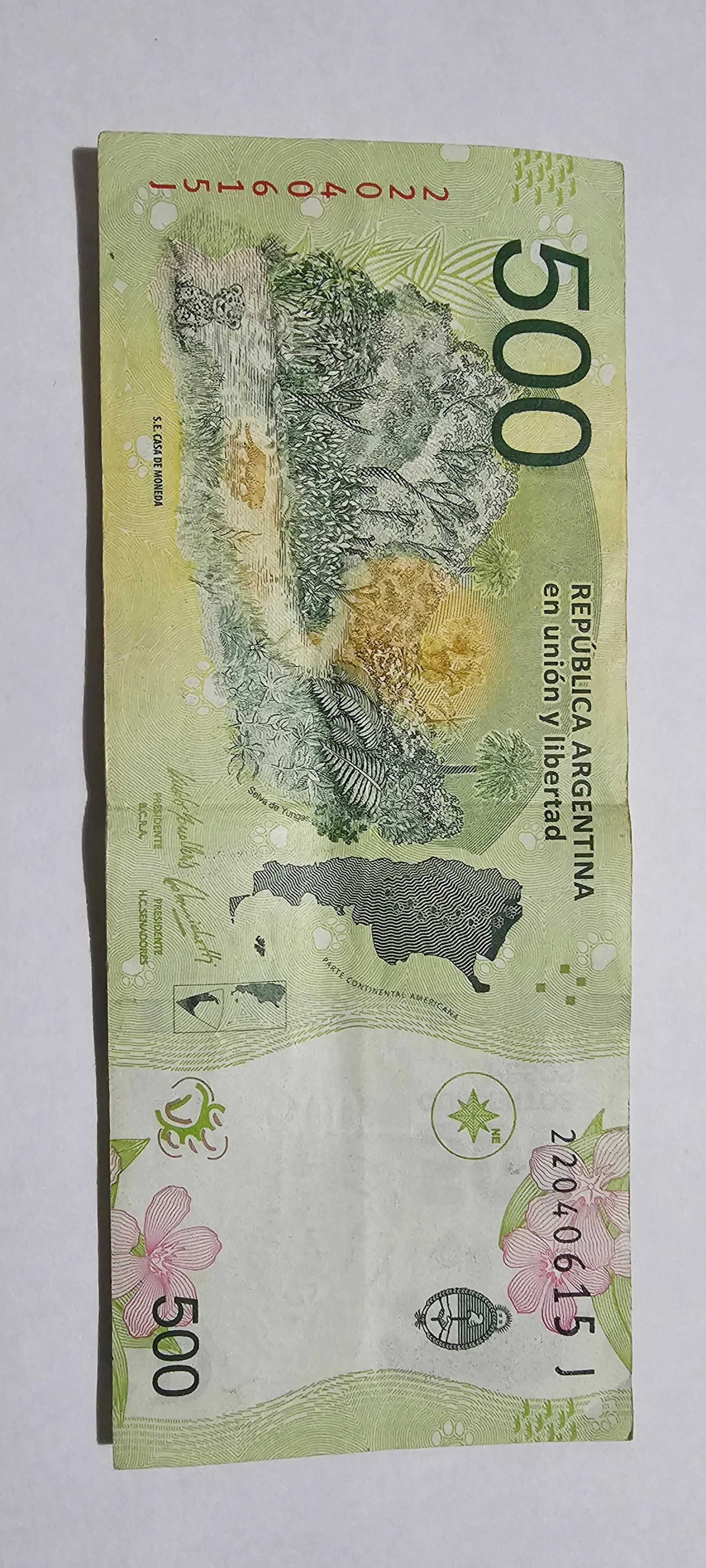 Reverso de 500 Pesos, 2018