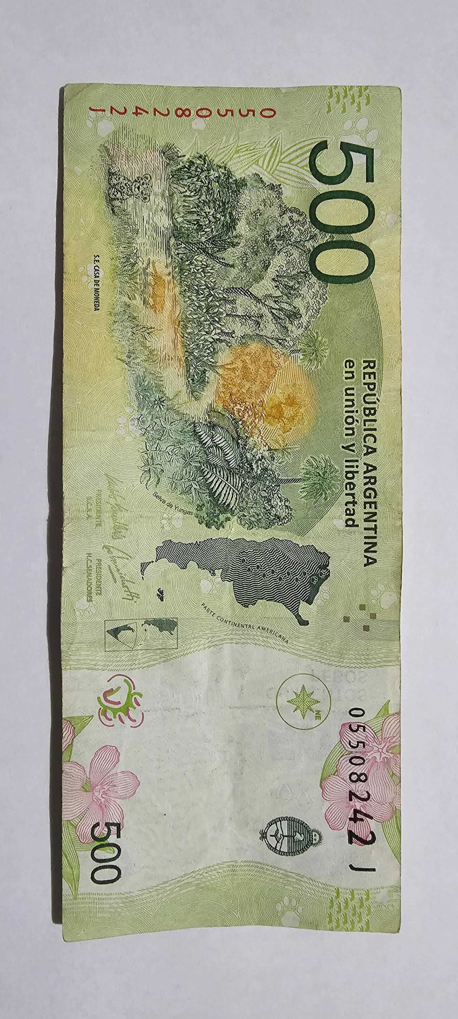 Reverso de 500 Pesos, 2018