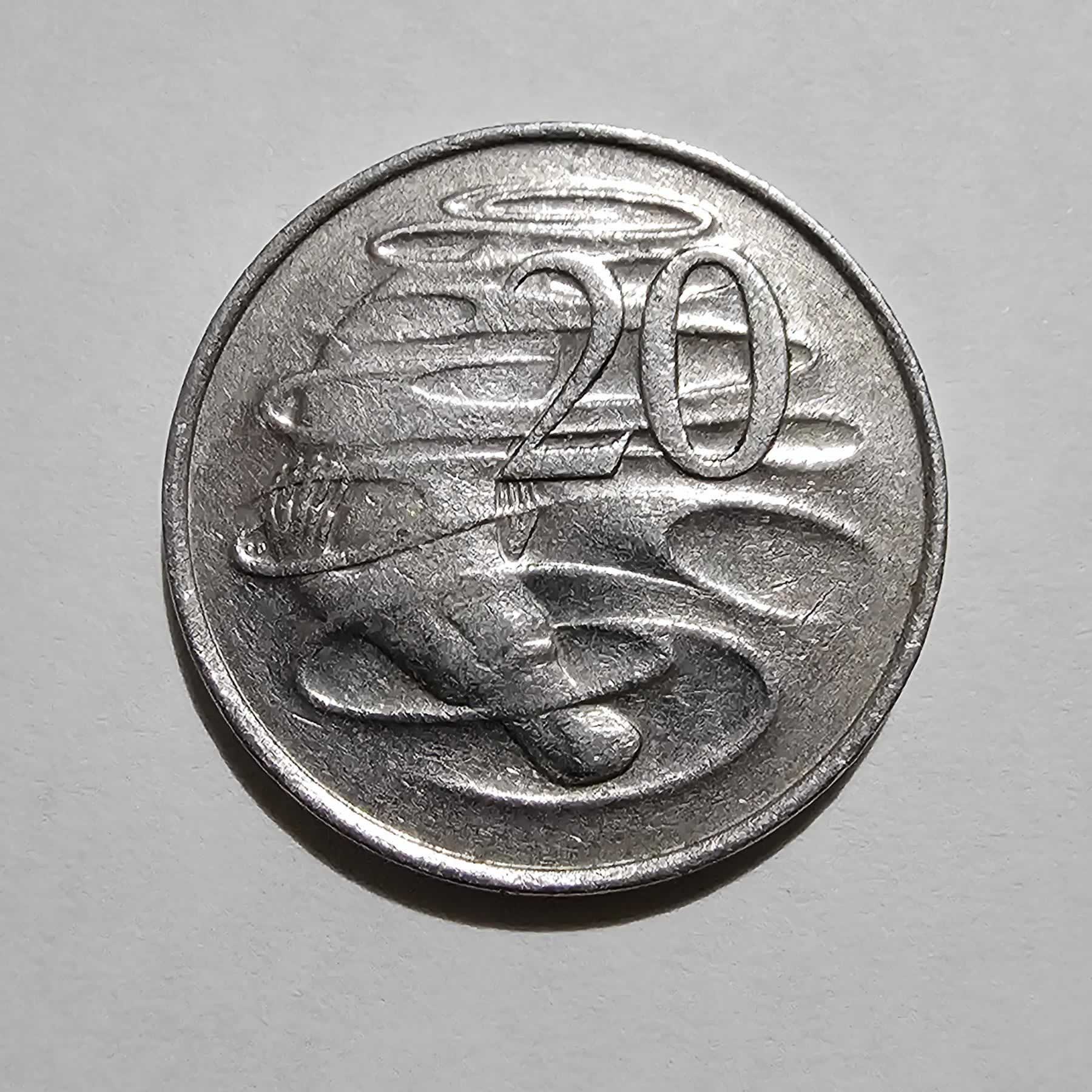 Reverso de 20 Cents, 1981