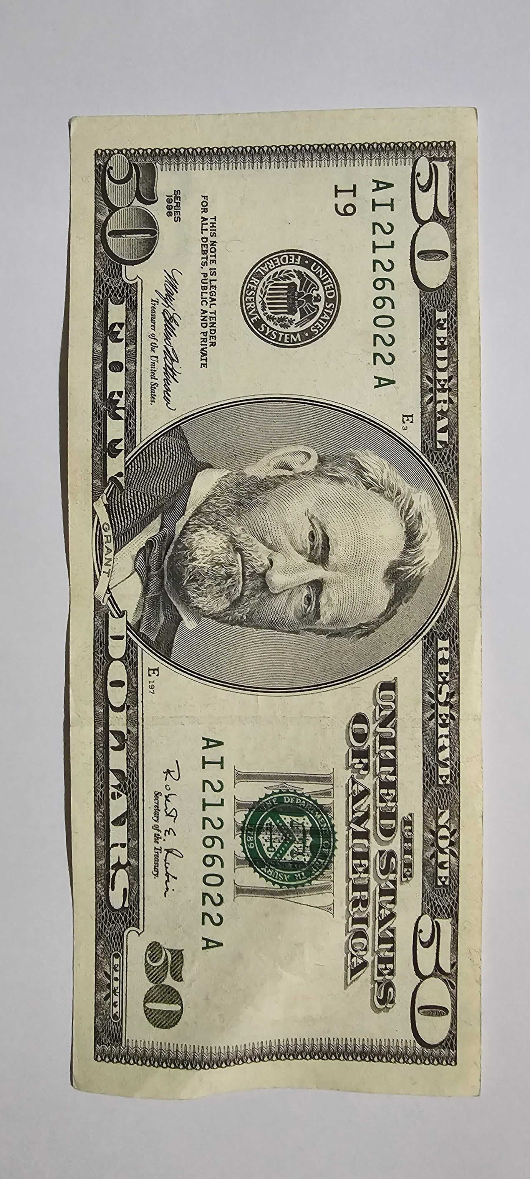 Anverso de 50 Dollars, 1996, Estados Unidos