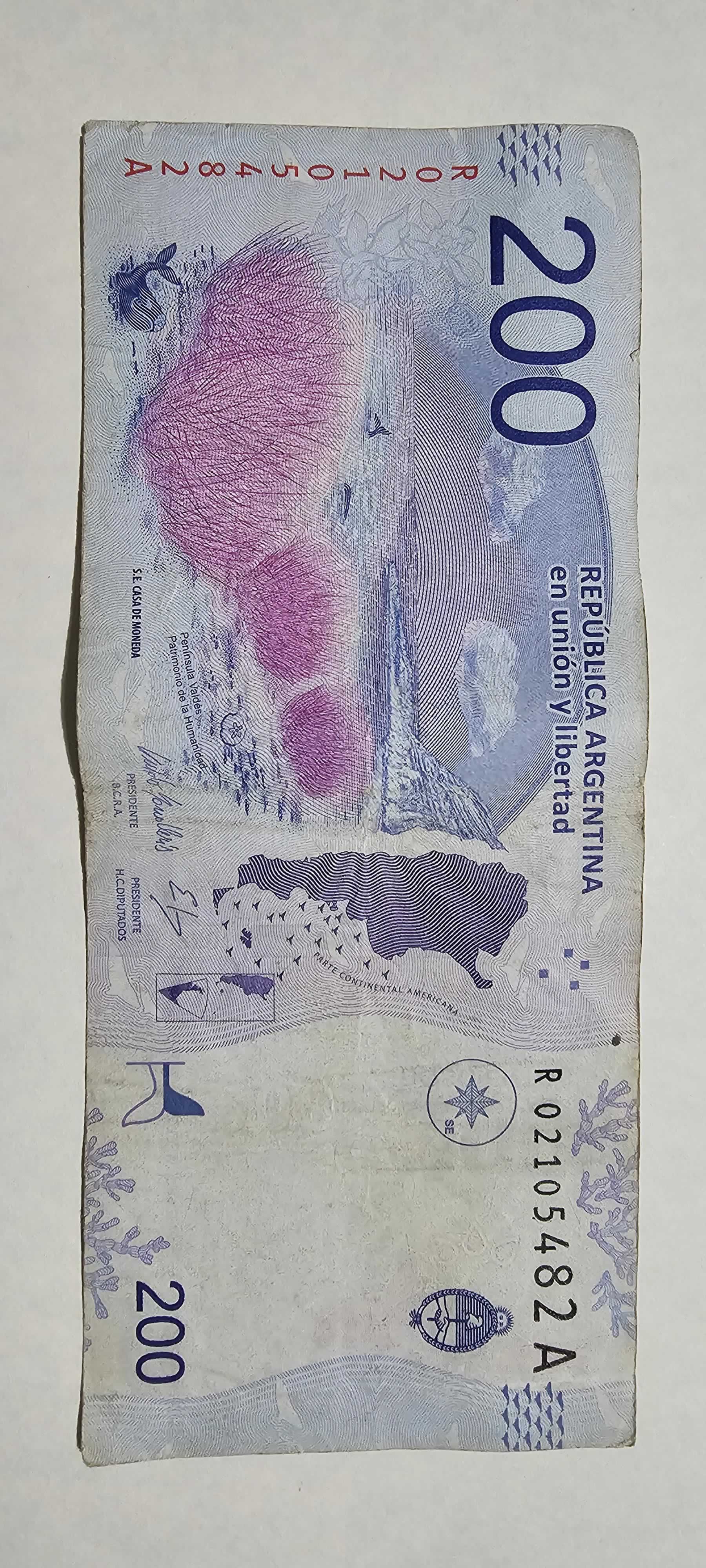 Reverso de 200 Pesos, 2019