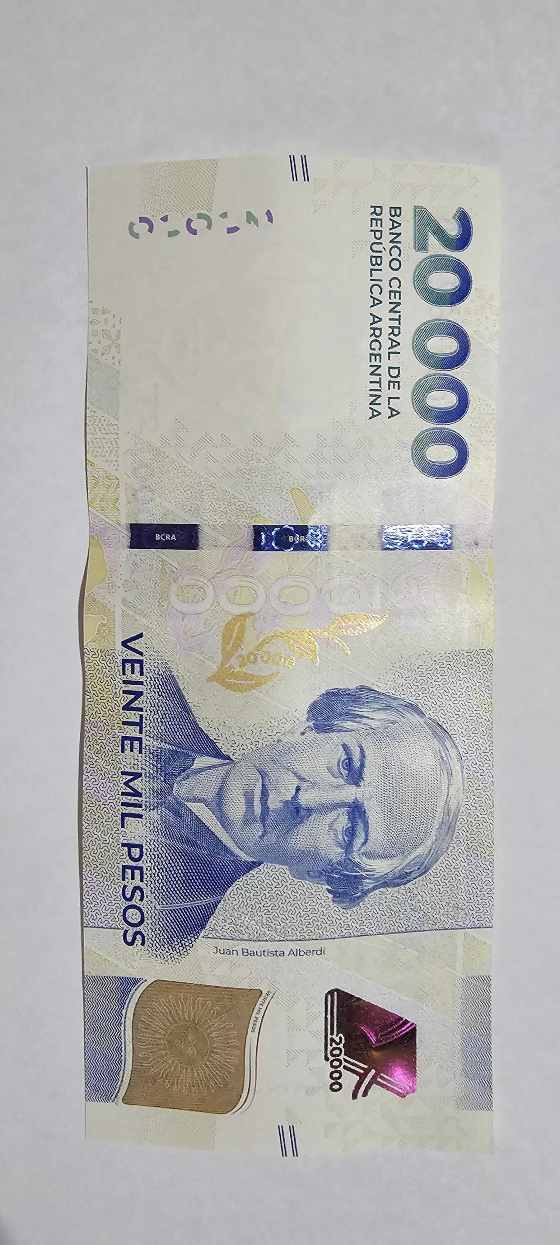 Anverso de 20000 Pesos, 2024