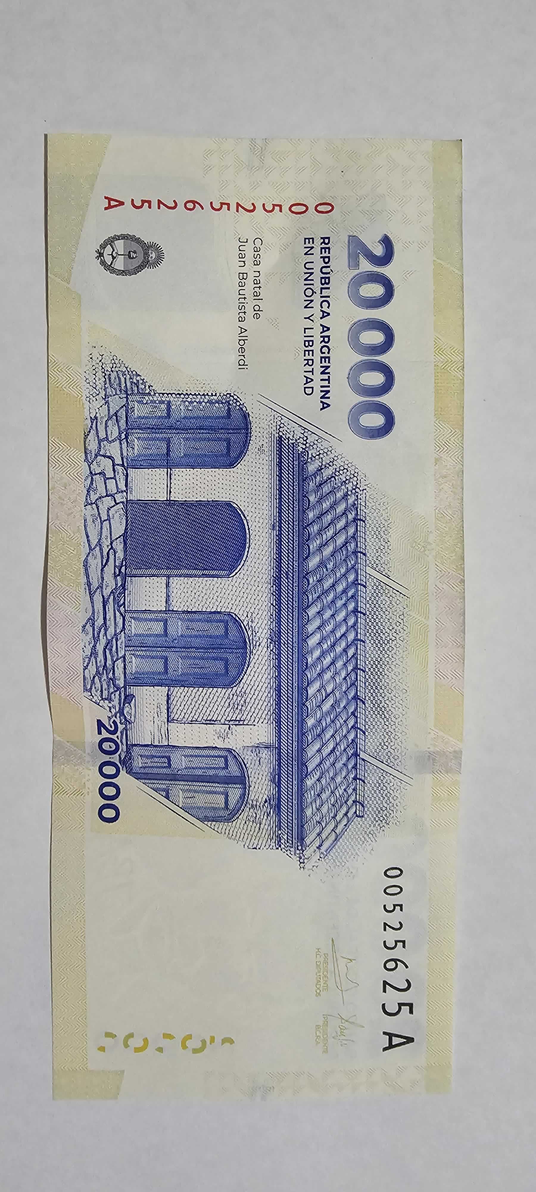 Reverso de 20000 Pesos, 2024