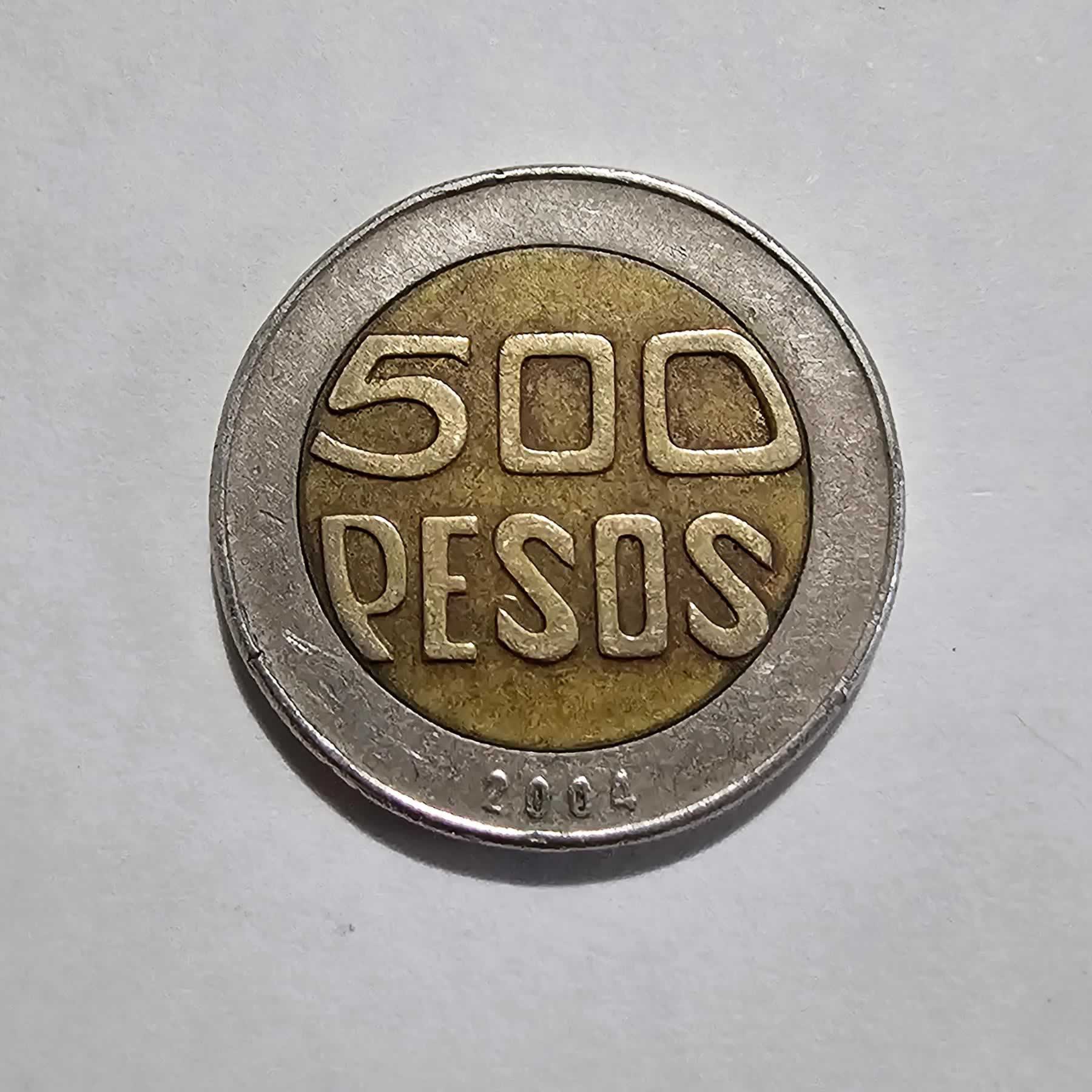 Reverso de 500 Pesos, 2004