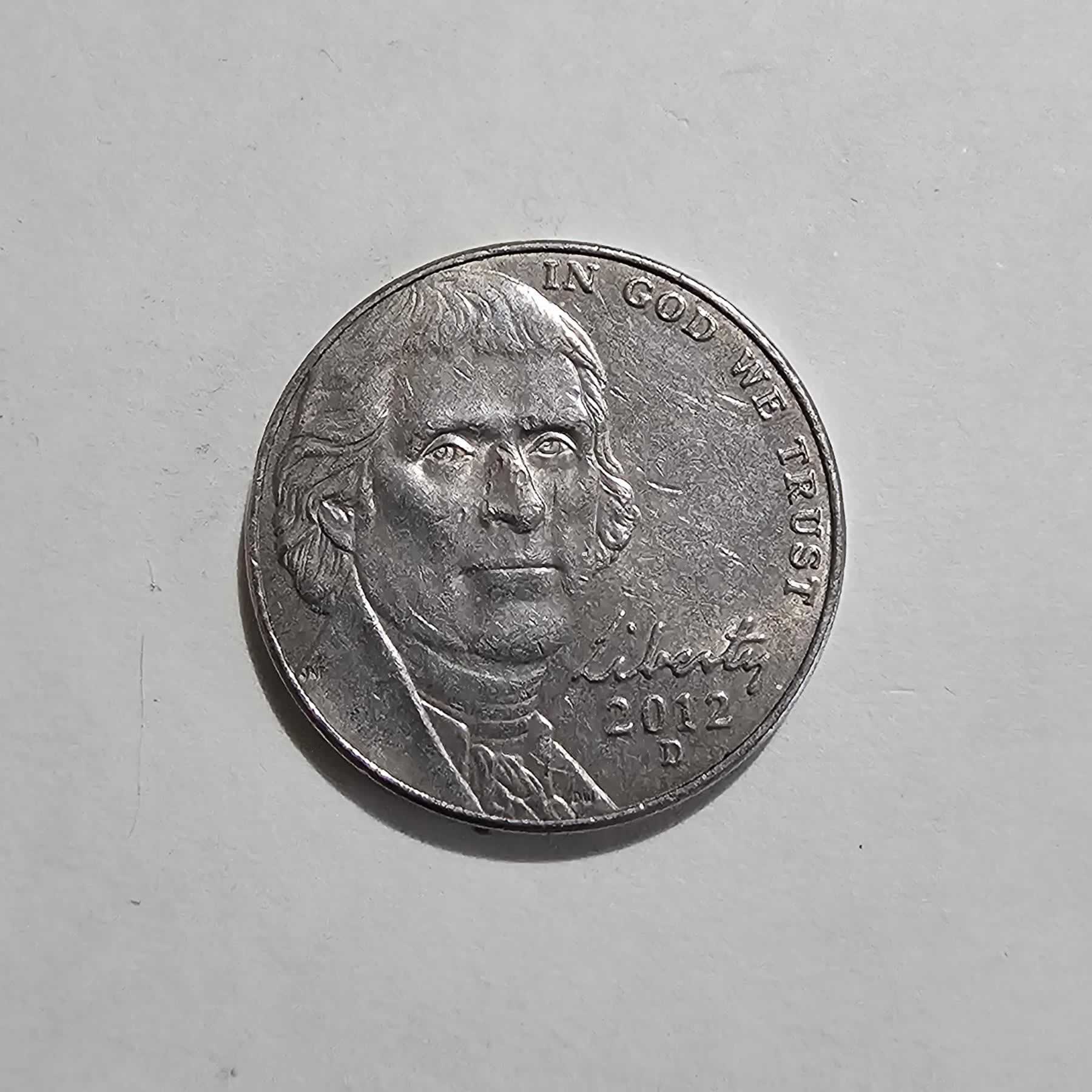 Anverso de 5 Centavos, 2012 D, Estados Unidos