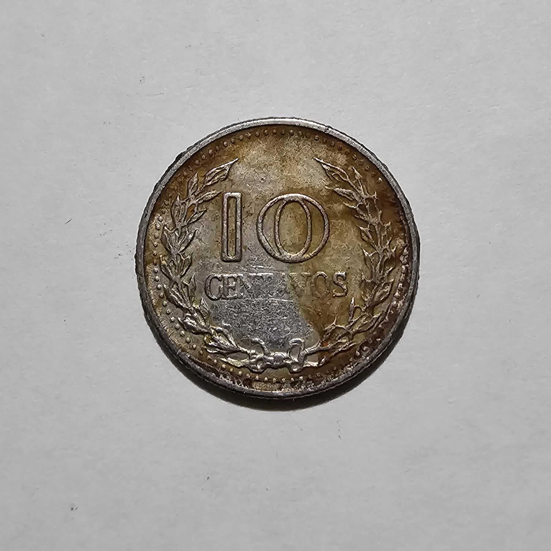 Reverso de 10 Centavos, 1971