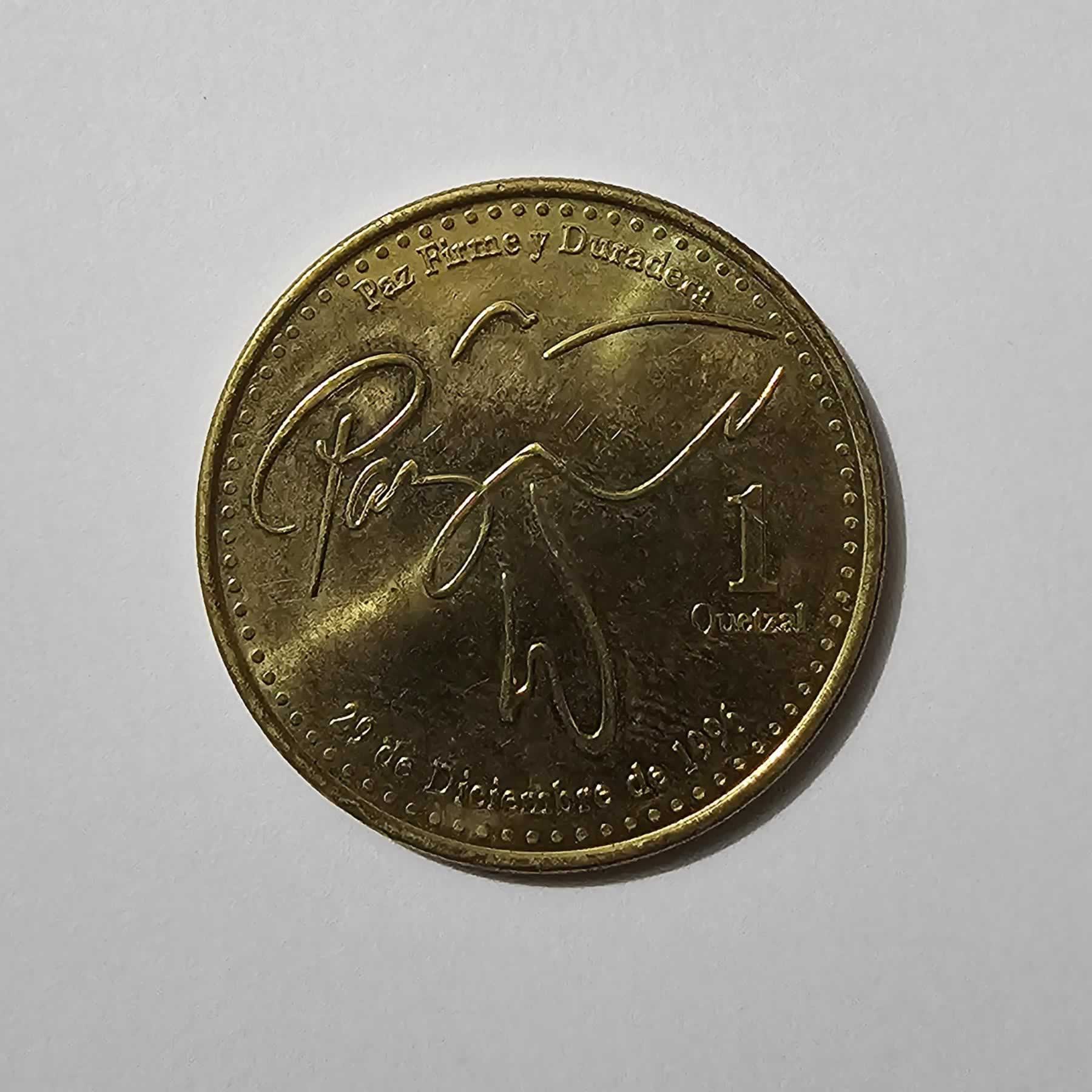 Reverso de 1 Quetzal, 2022