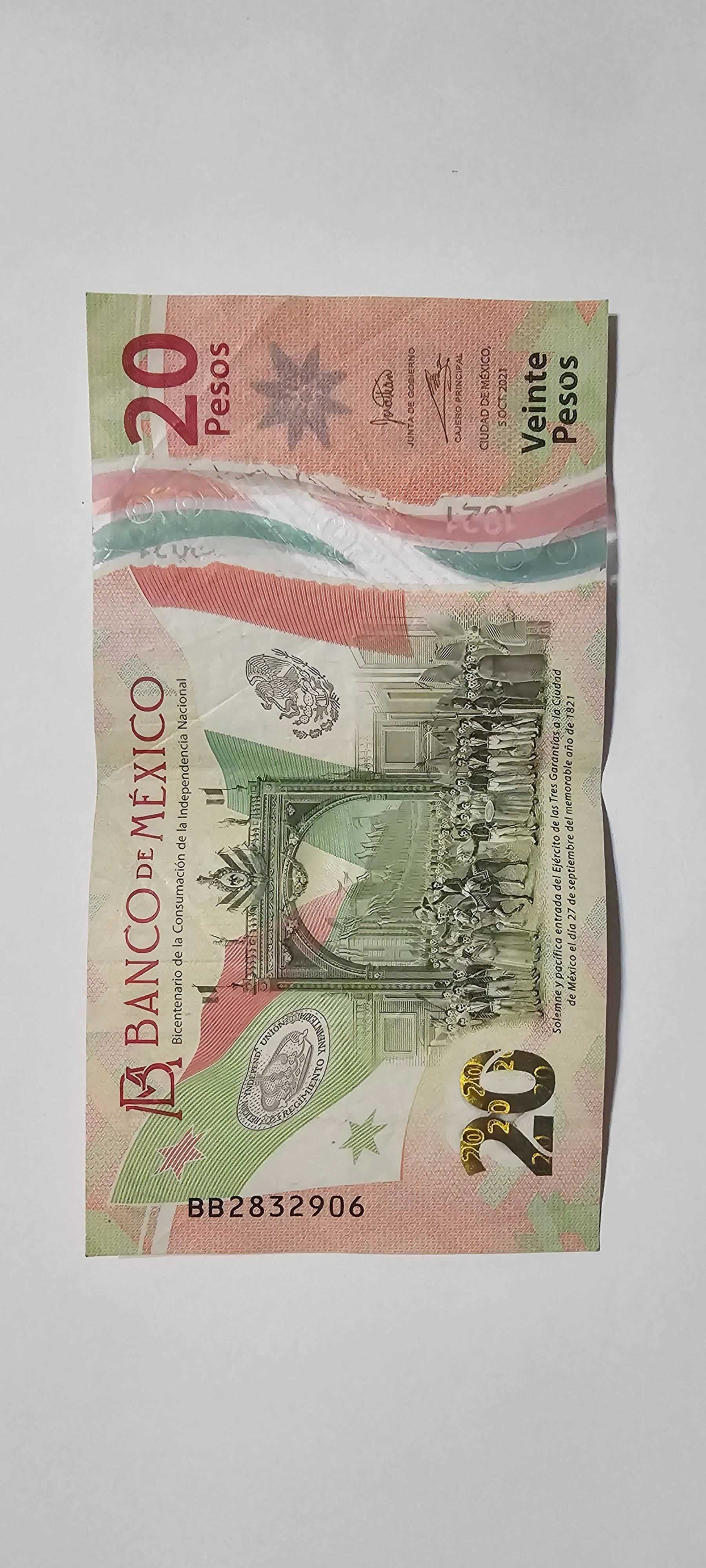 Anverso de 20 Pesos, 2021