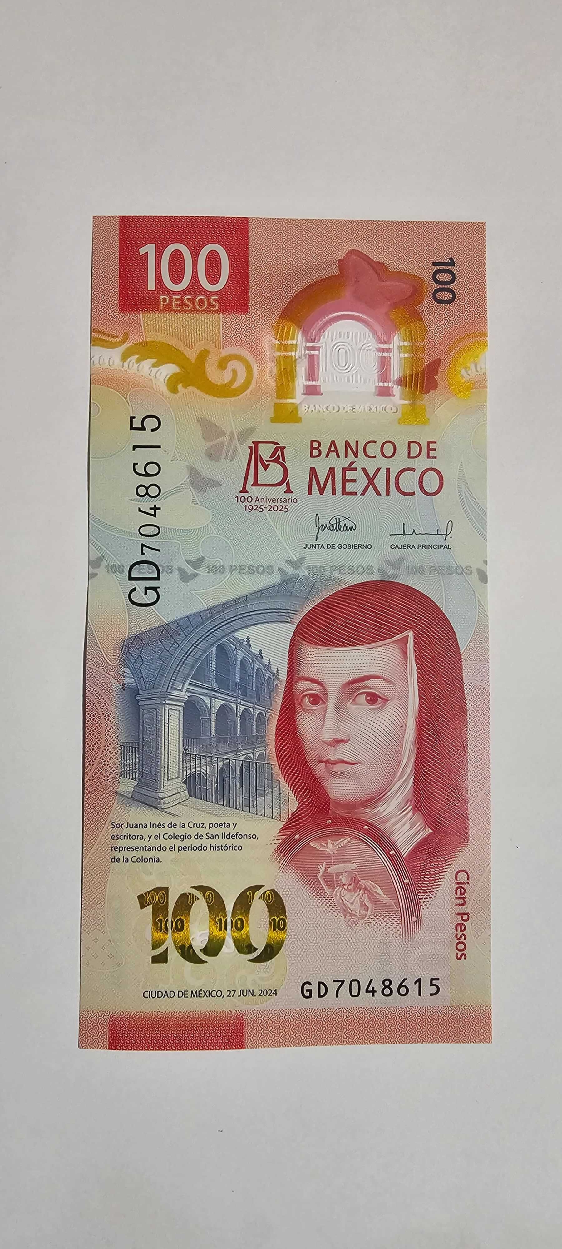 Anverso de 100 Pesos, 2024