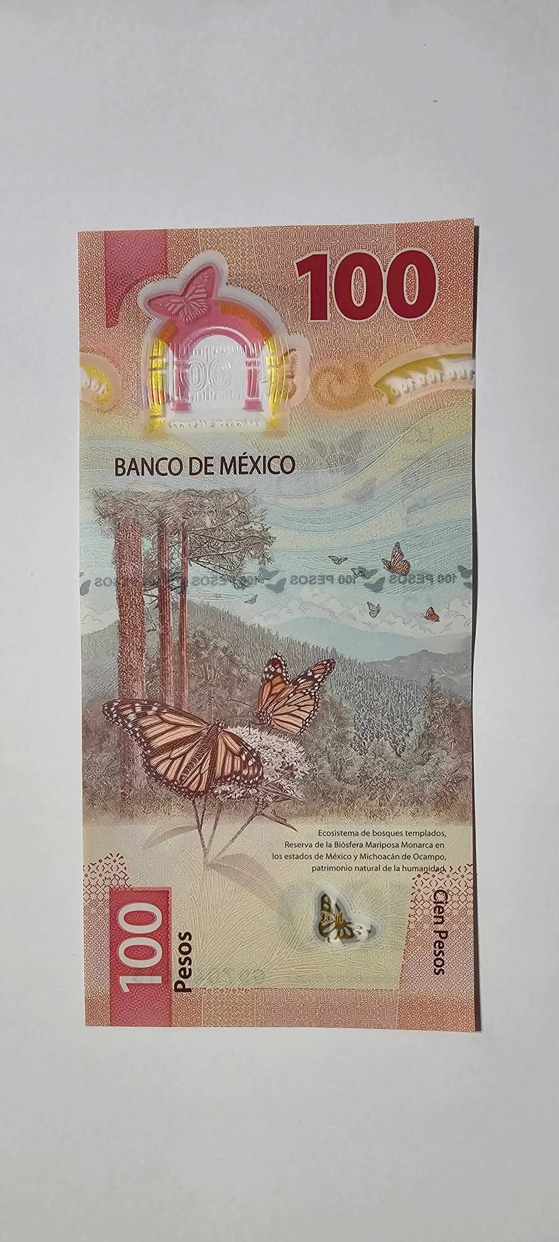 Reverso de 100 Pesos, 2024, Méjico