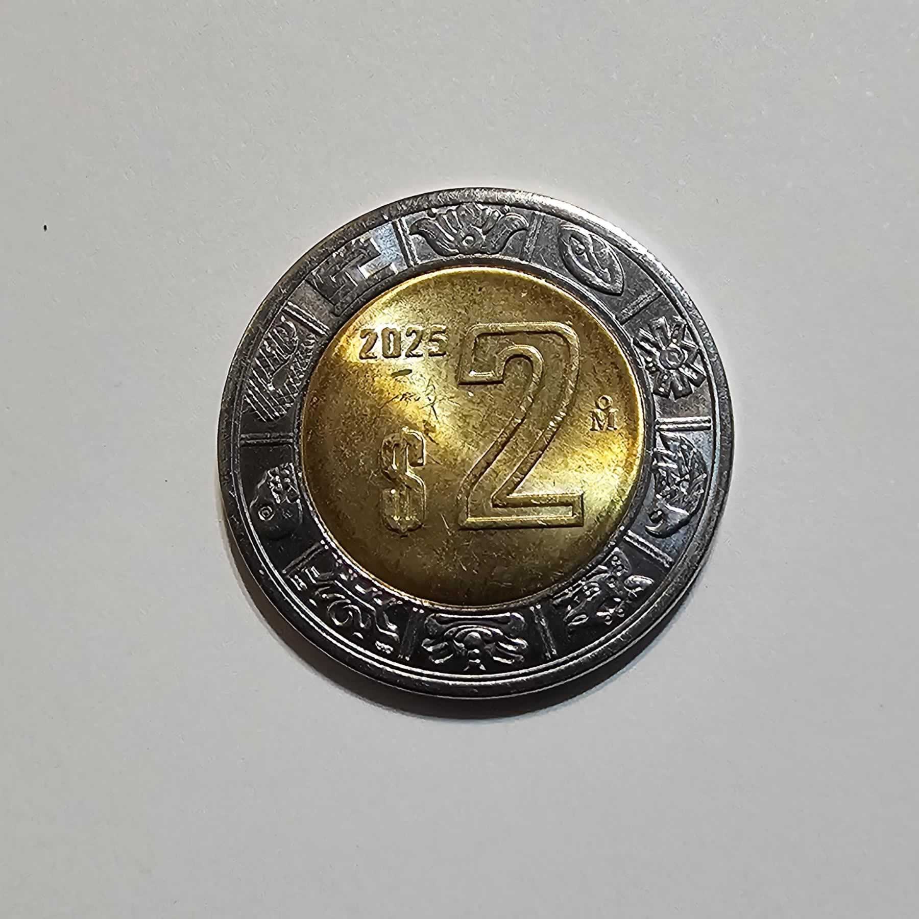Reverso de 2 Pesos, 2025 Mo