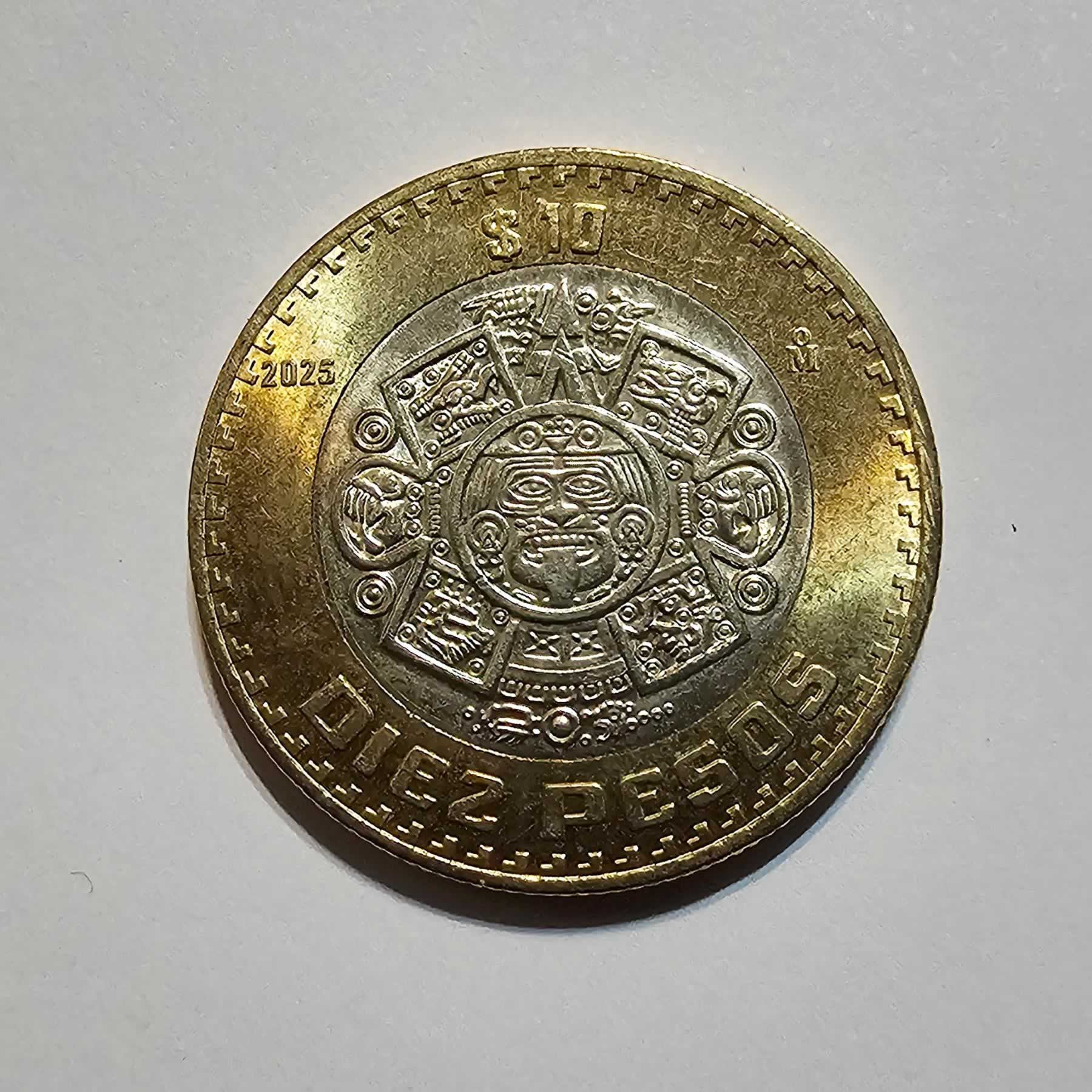 Reverso de 10 Pesos, 2025 Mo