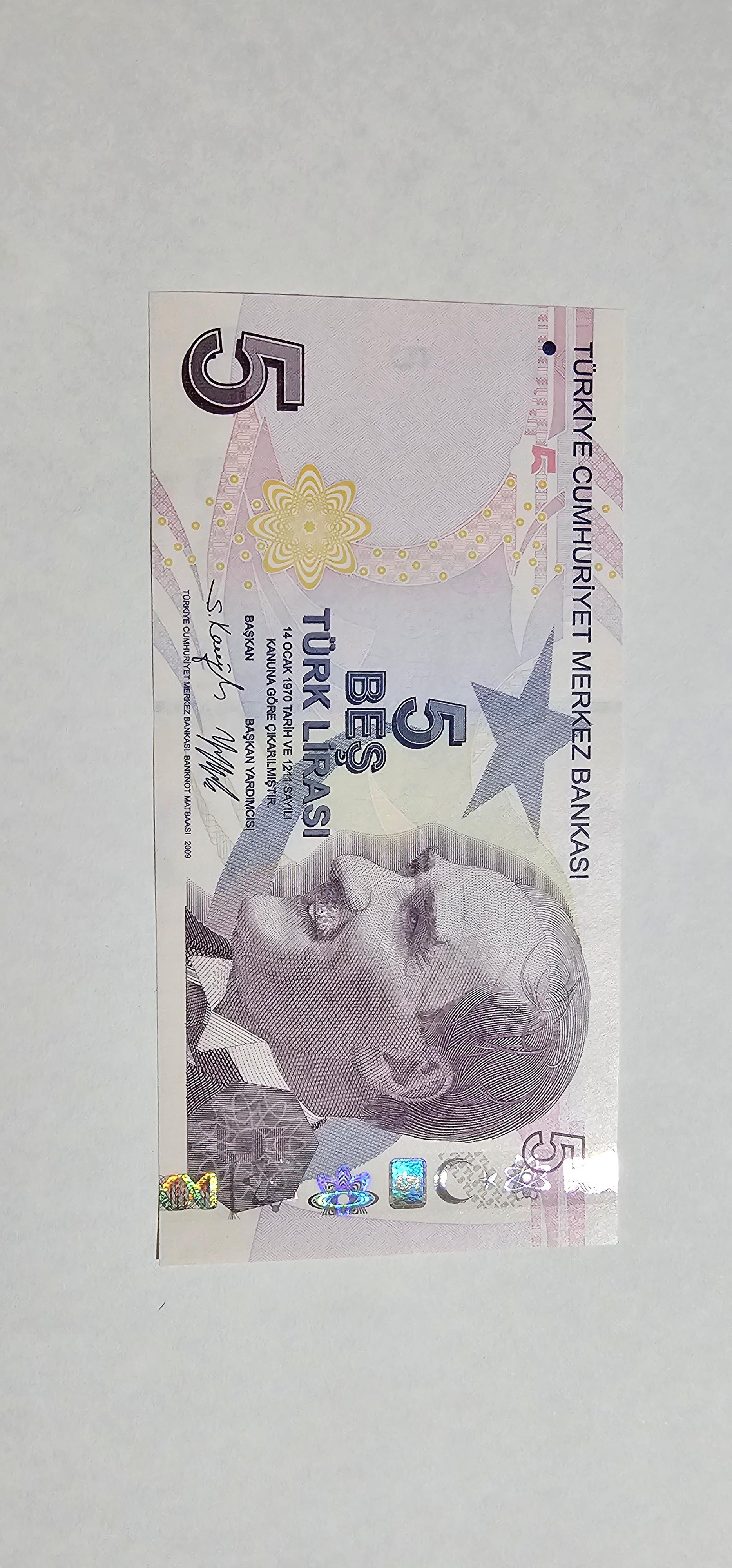 Anverso de 5 Liras, 2022