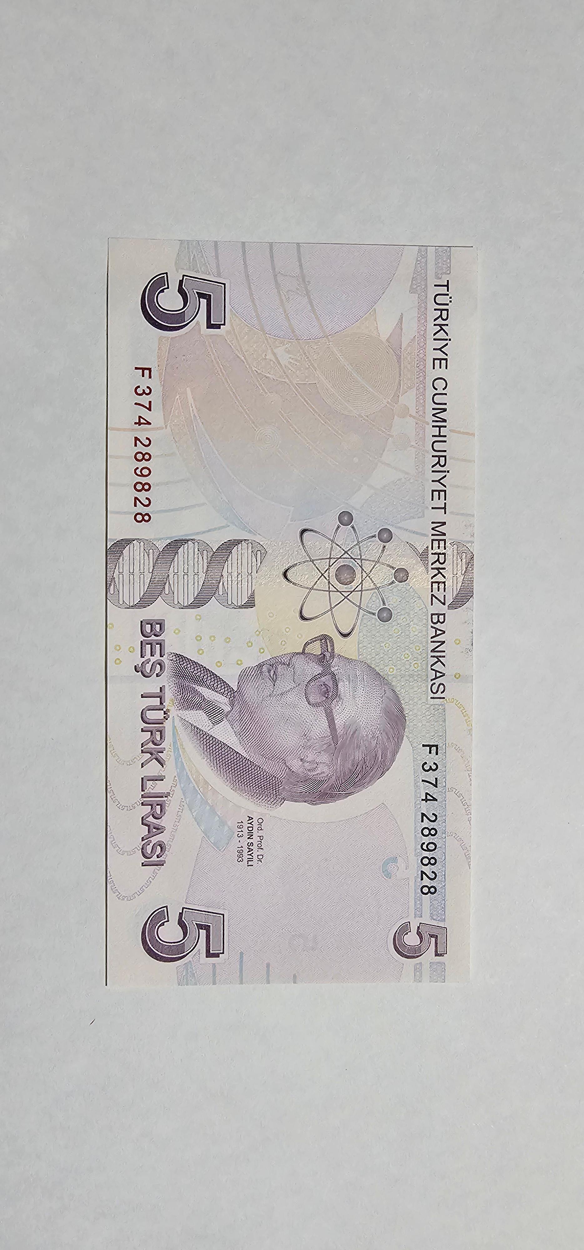 Reverso de 5 Liras, 2022